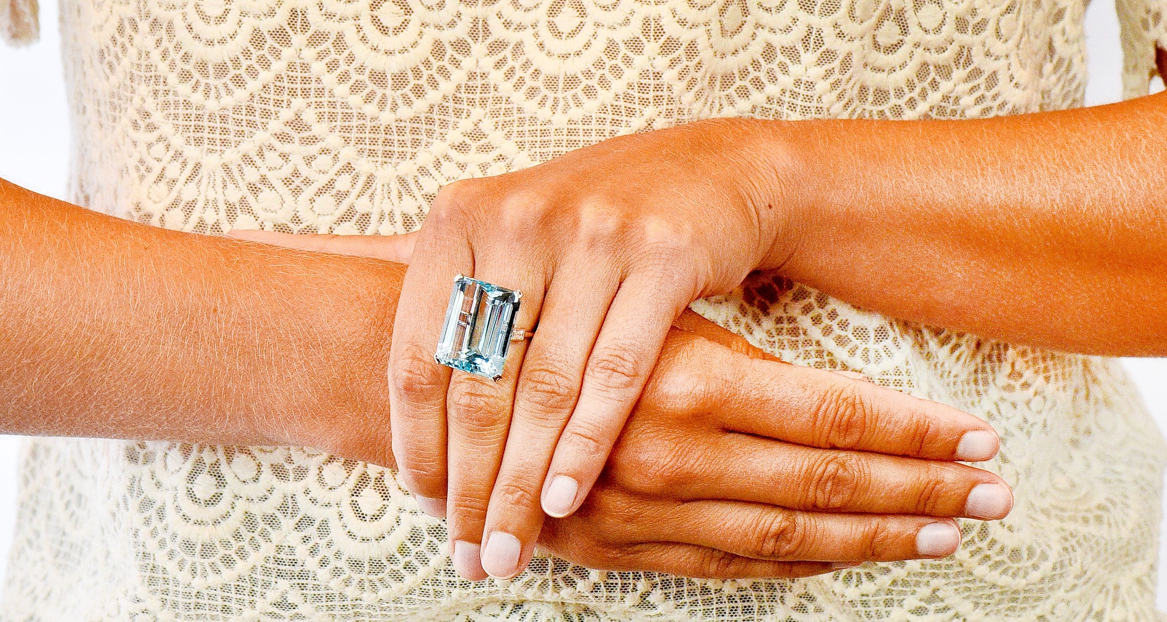 Exquisite Cartier 36.09 CTW Aquamarine Diamond Platinum Retro Cocktail Ring - Image 13