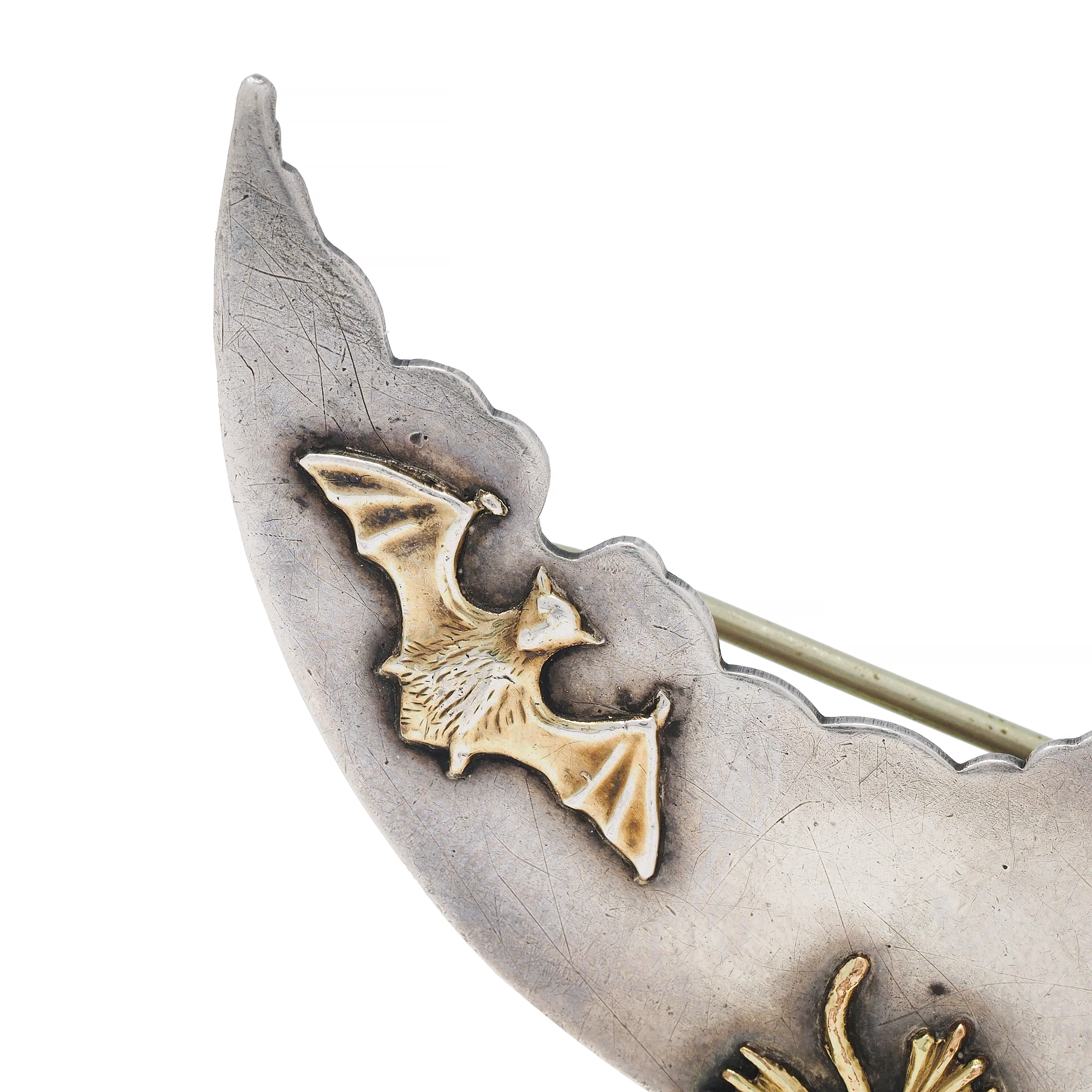 Frank M. Whiting Victorian 10 Karat Gold Sterling Silver Animal Antique Brooch - Image 6