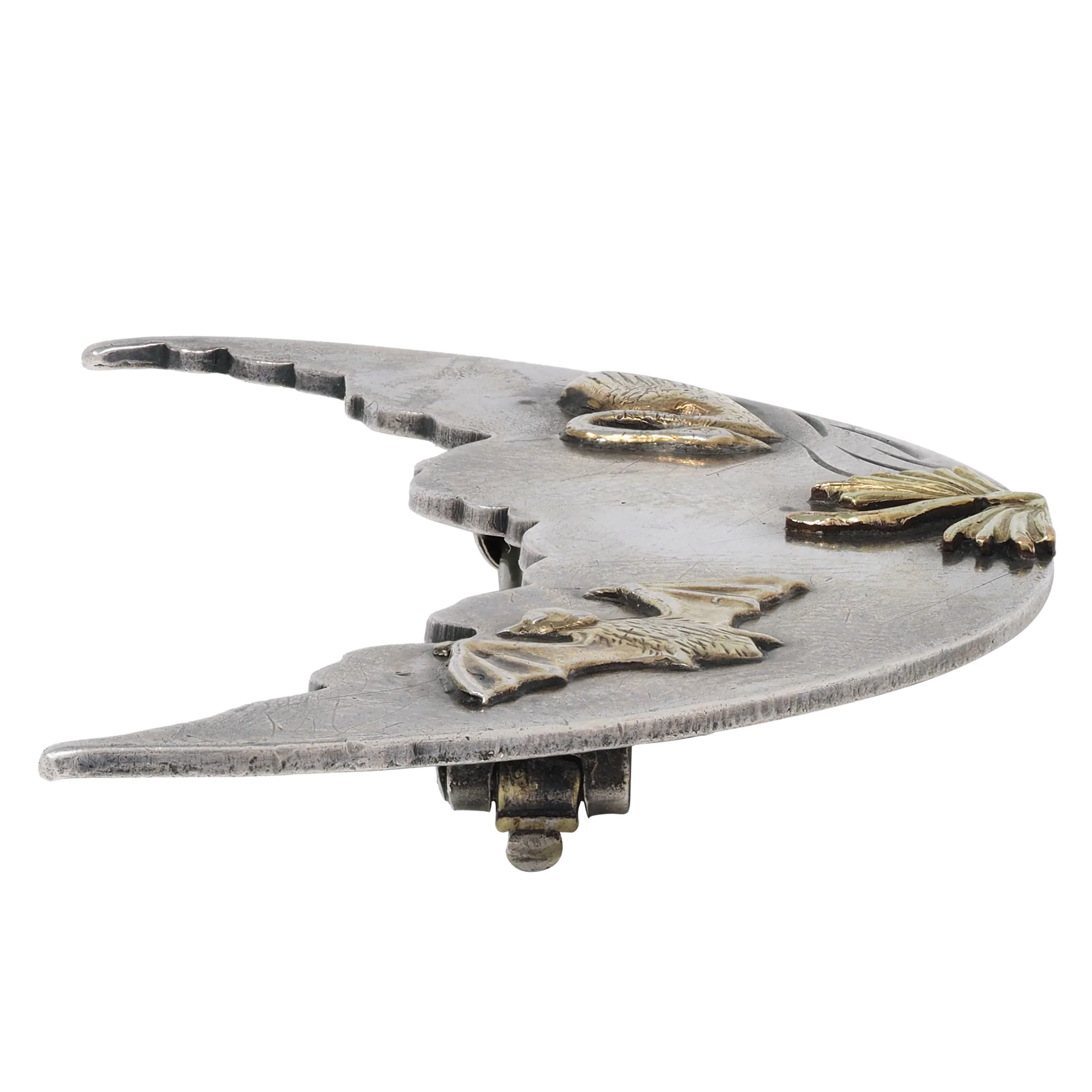 Frank M. Whiting Victorian 10 Karat Gold Sterling Silver Animal Antique Brooch - Image 9