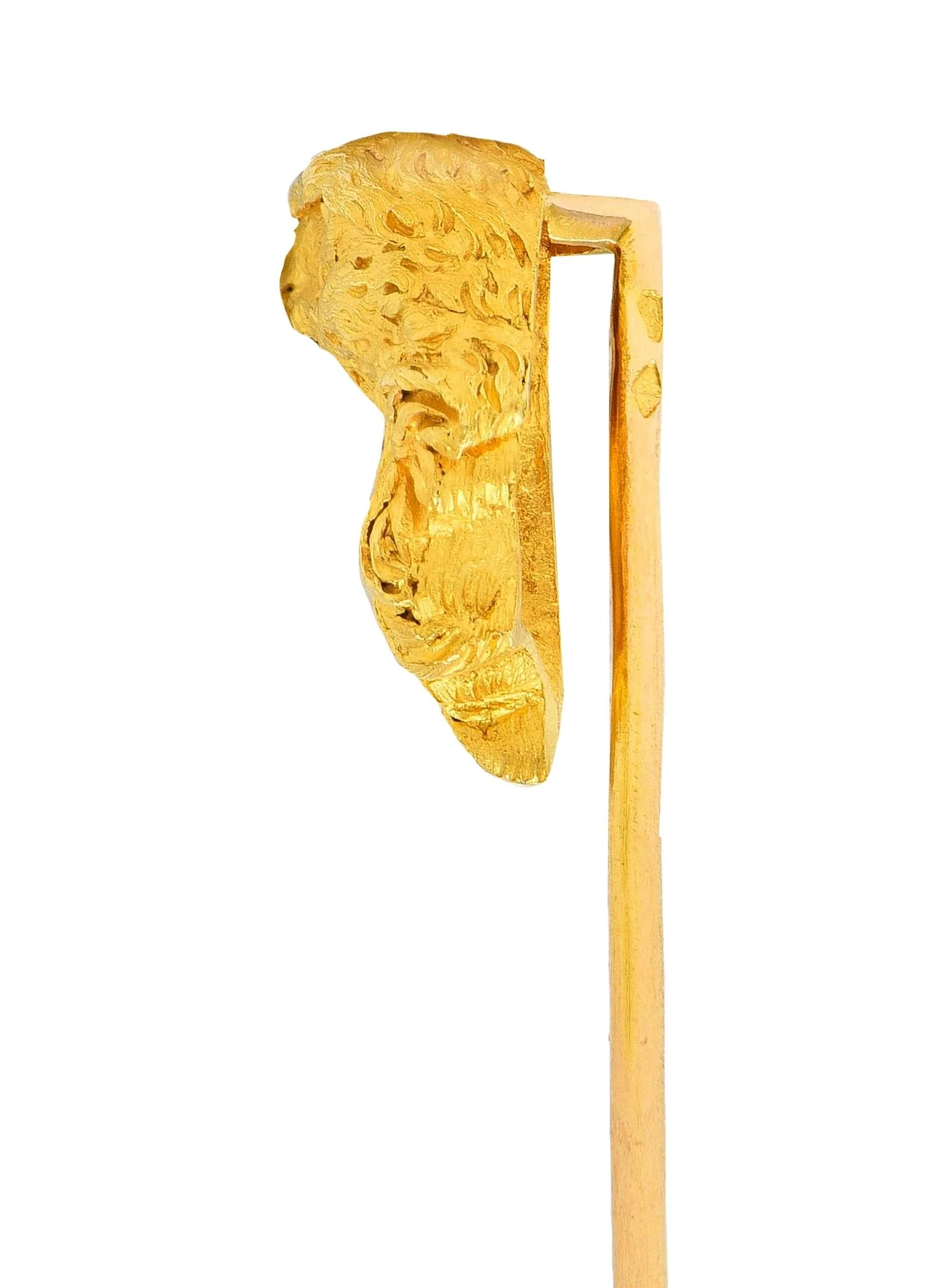 French Late Victorian 18 Karat Yellow Antique Gold Eagle Bird Stickpin - Image 5