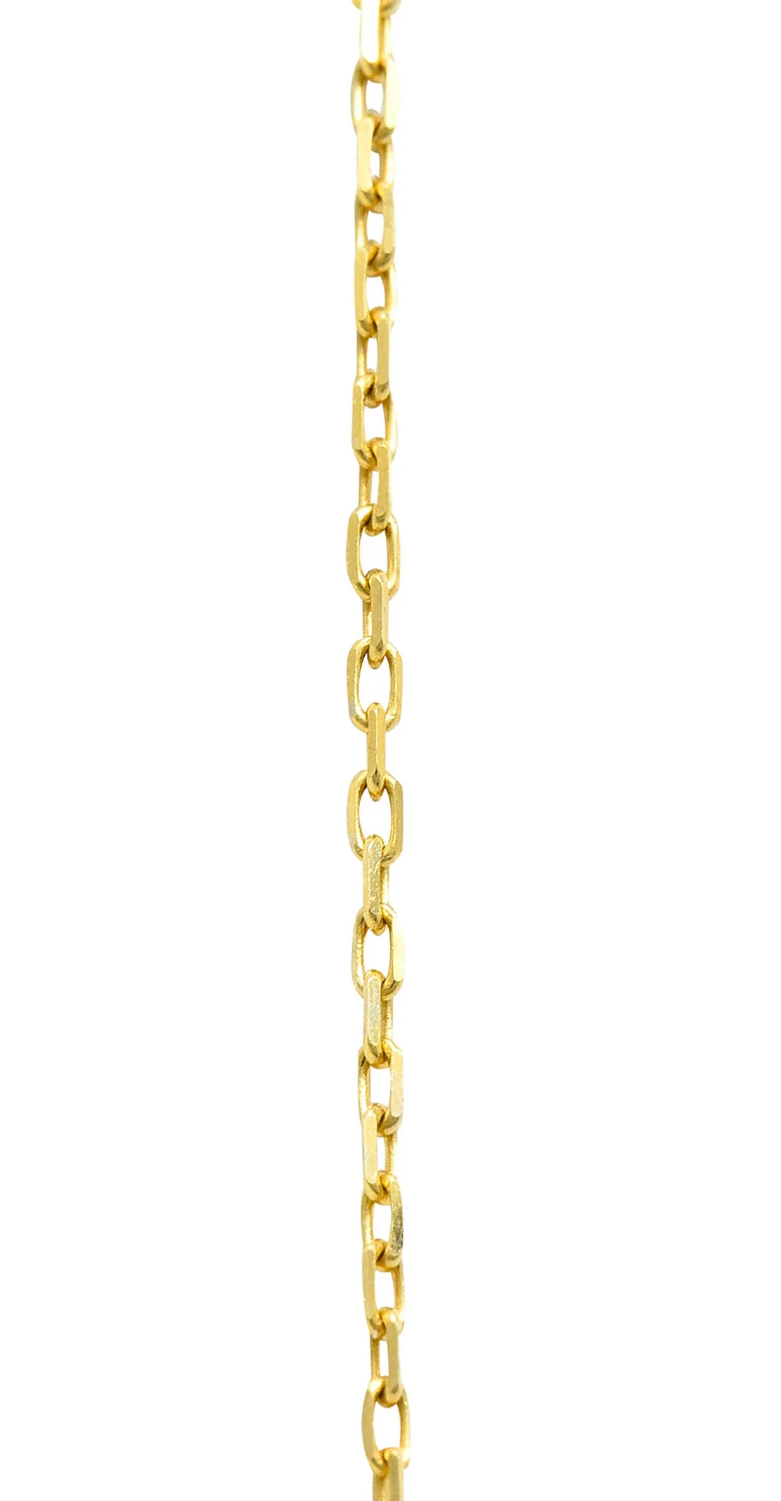 Golden Heliodor Diamond 18 Karat Yellow Gold Foliate Pendant Necklace - Image 8