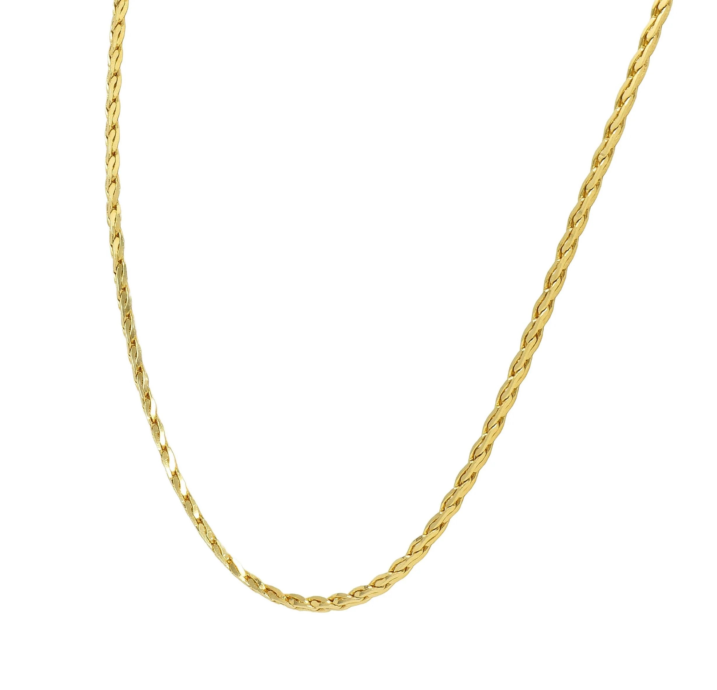 Gucci 1990's 18 Karat Yellow Gold Vintage Unisex Chain Necklace - Image 4