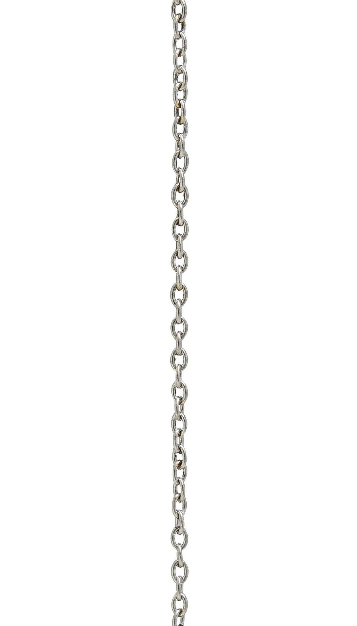 Henry Blank & Co Edwardian Diamond Enamel Platinum 14K Gold Antique Heart Locket Pendant Necklace - Image 8