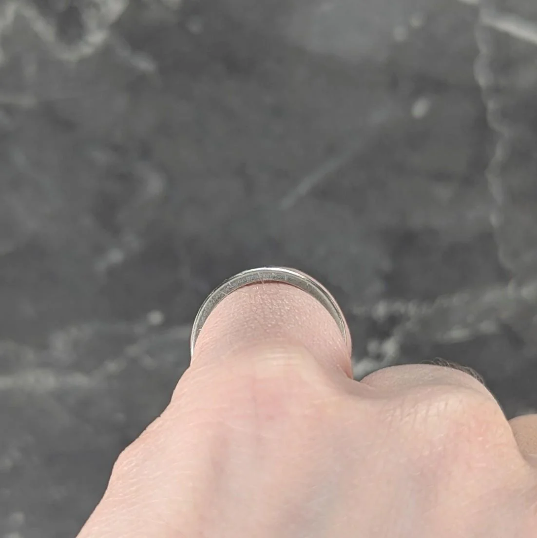 J.E. Caldwell Art Deco Diamond Platinum Vintage Eternity Wedding Band Ring - Image 7