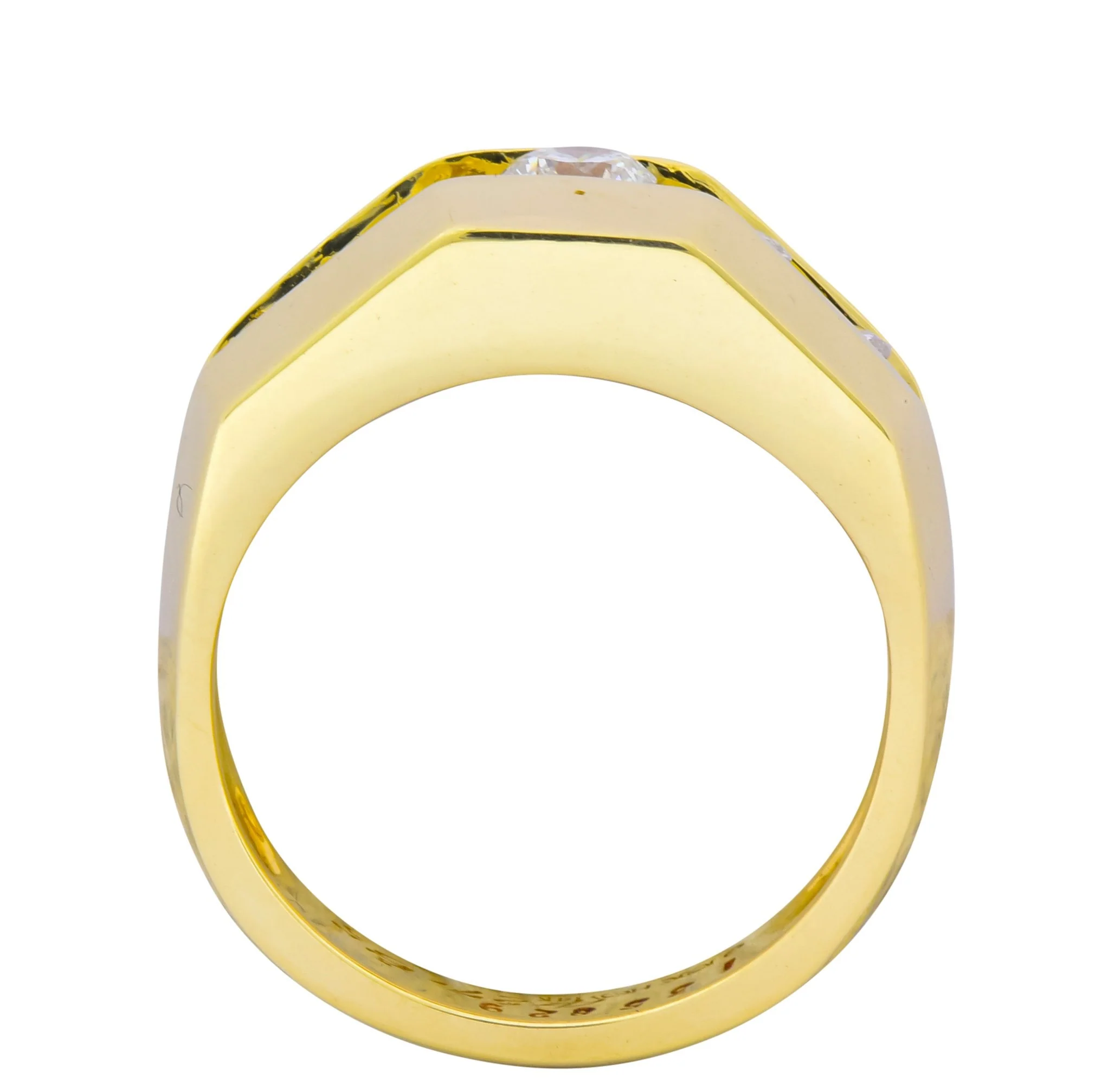 Jose Hess 0.91 CTW Diamond 14 Karat Gold Unisex Band Ring - Image 8