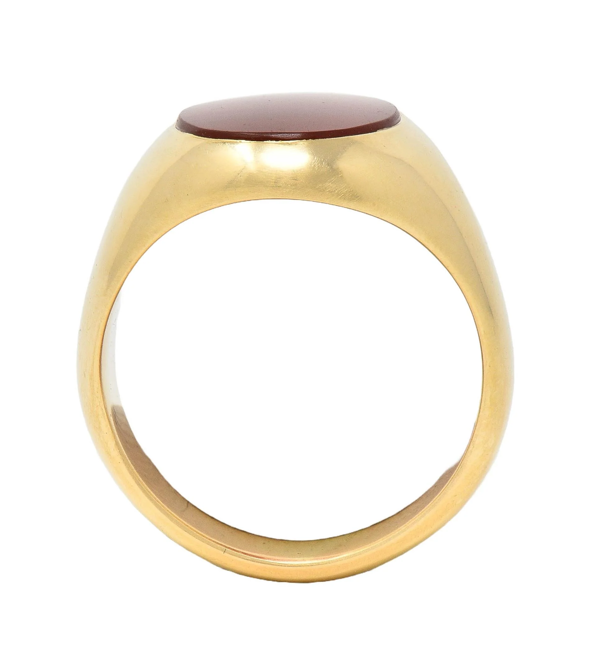 Larter & Sons Late Victorian Carnelian 14 Karat Yellow Gold Antique Signet Ring - Image 8