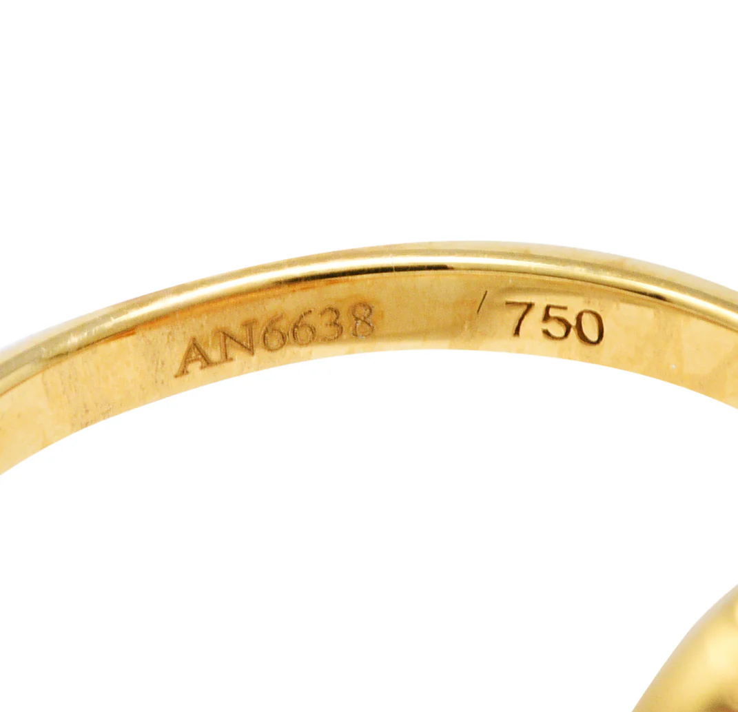 Mauboussin Citrine Diamond 18 Karat Gold Halo Ring - Image 8