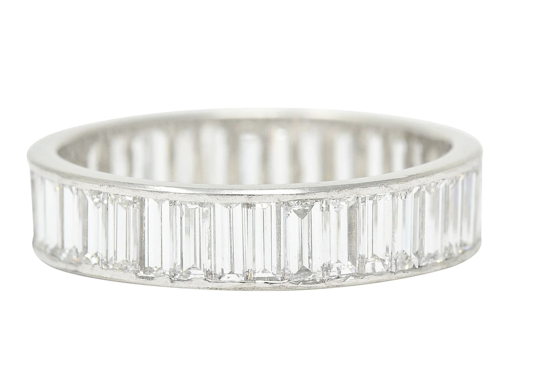Mid-Century 2.70 CTW Diamond Platinum Eternity Wedding Band Ring - Image 3