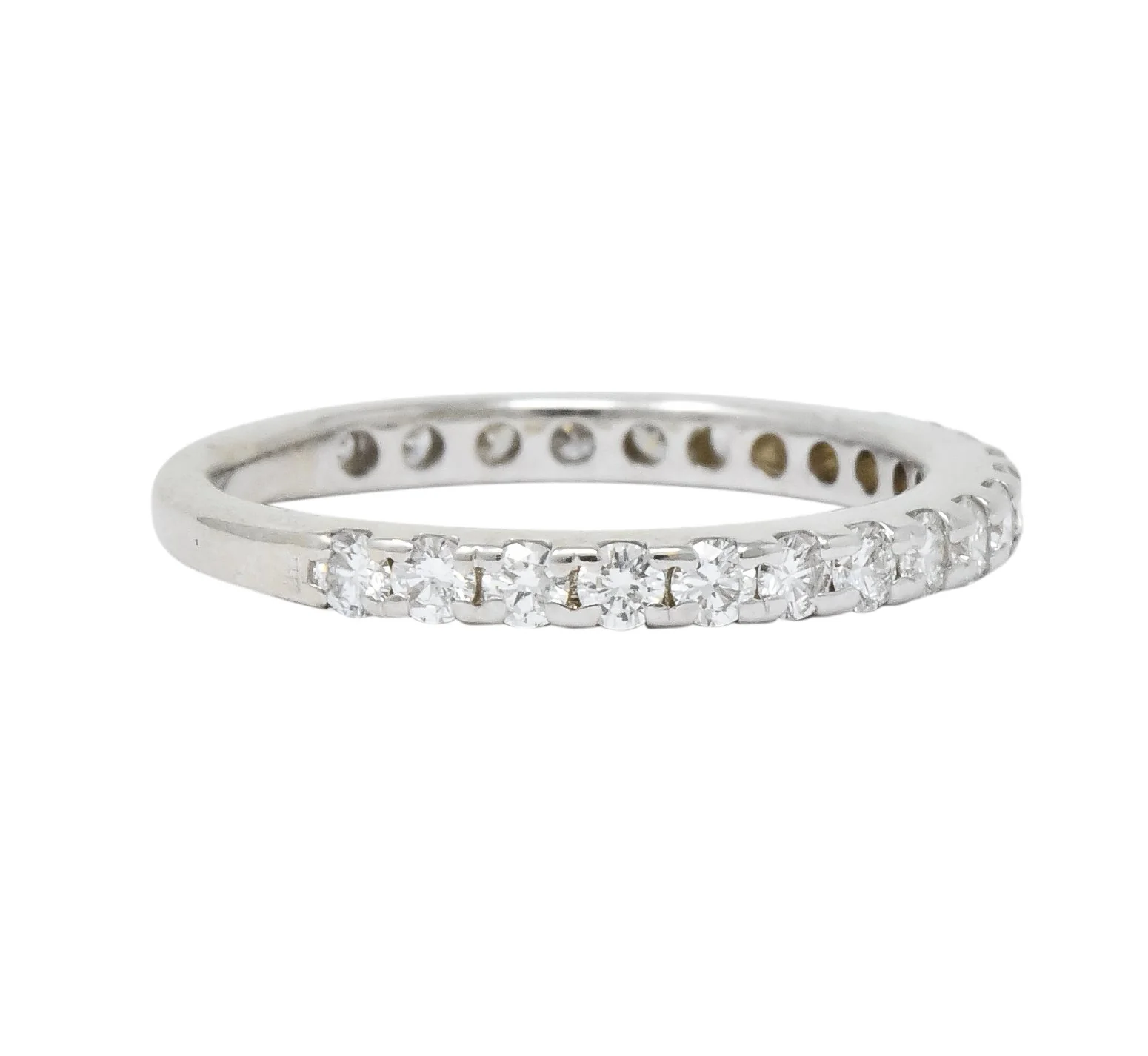 Modern 0.31 CTW Diamond 14 Karat White Gold Band Ring - Image 2