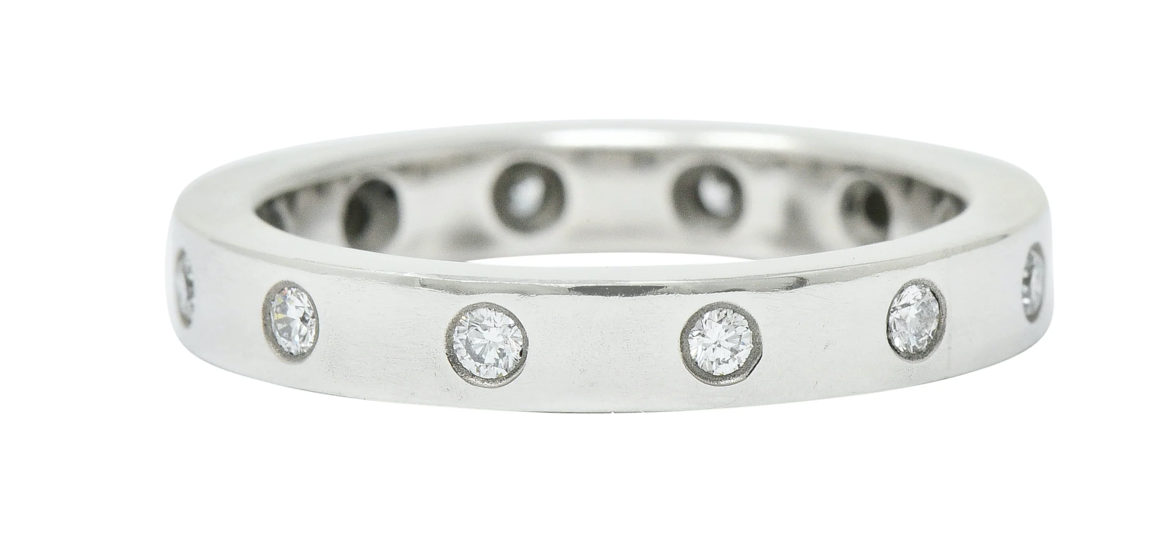 Modern 0.36 CTW Diamond Platinum Eternity Band Ring - Image 4
