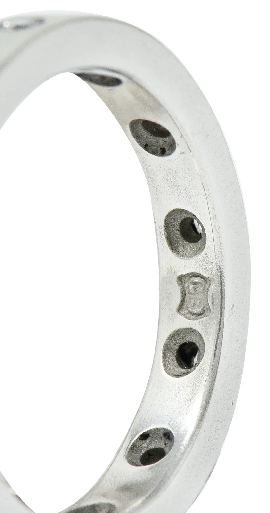 Modern 0.36 CTW Diamond Platinum Eternity Band Ring - Image 7