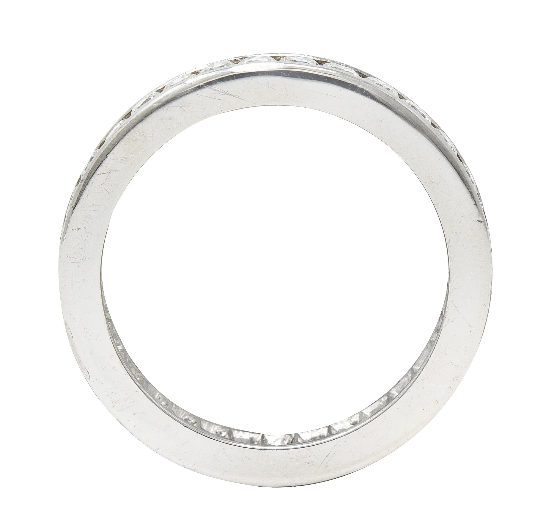 Modern 0.96 CTW Diamond Platinum Eternity Wedding Band Ring - Image 5
