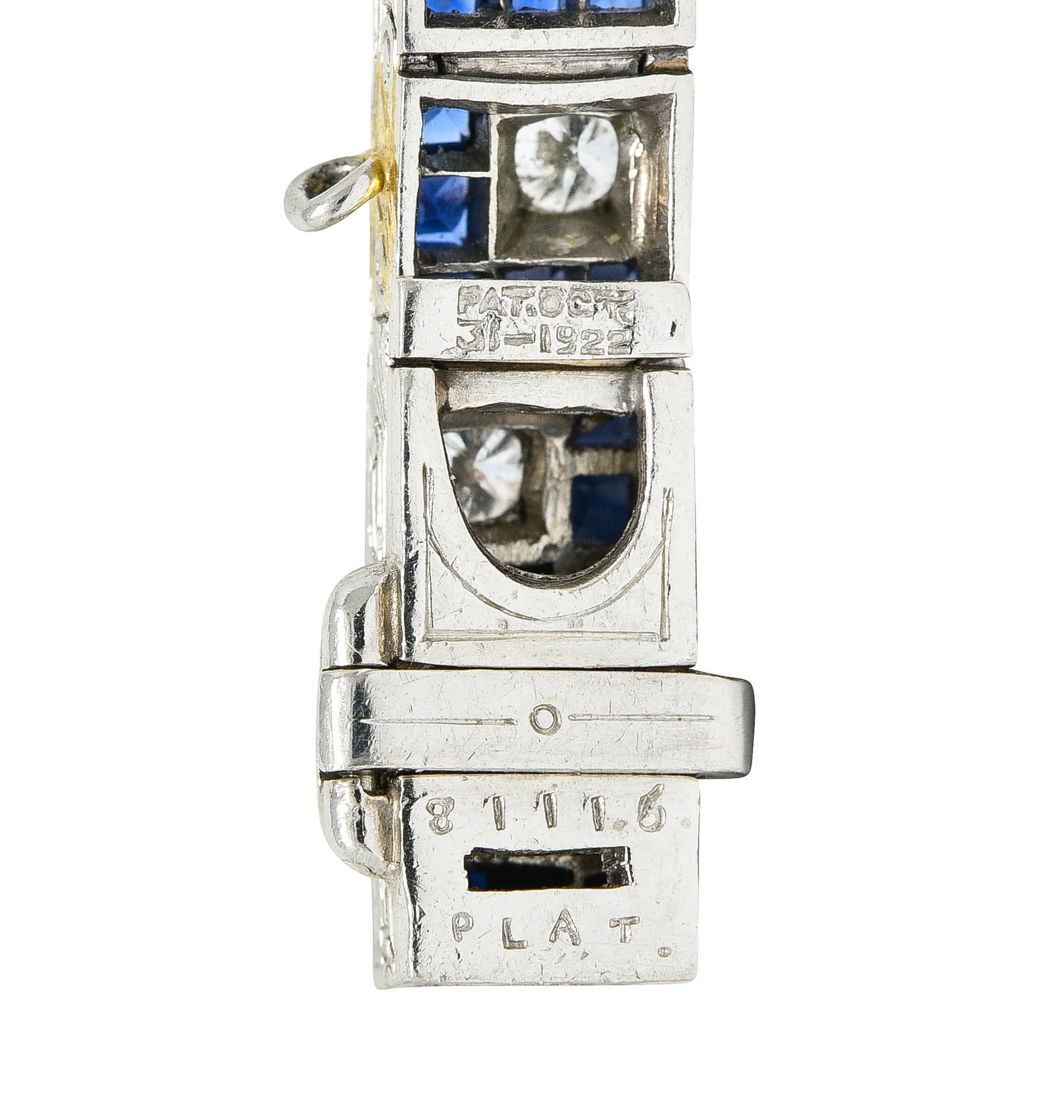 Oscar Heyman 8.45 CTW Sapphire Diamond Platinum Line Bracelet Circa 1950 - Image 9