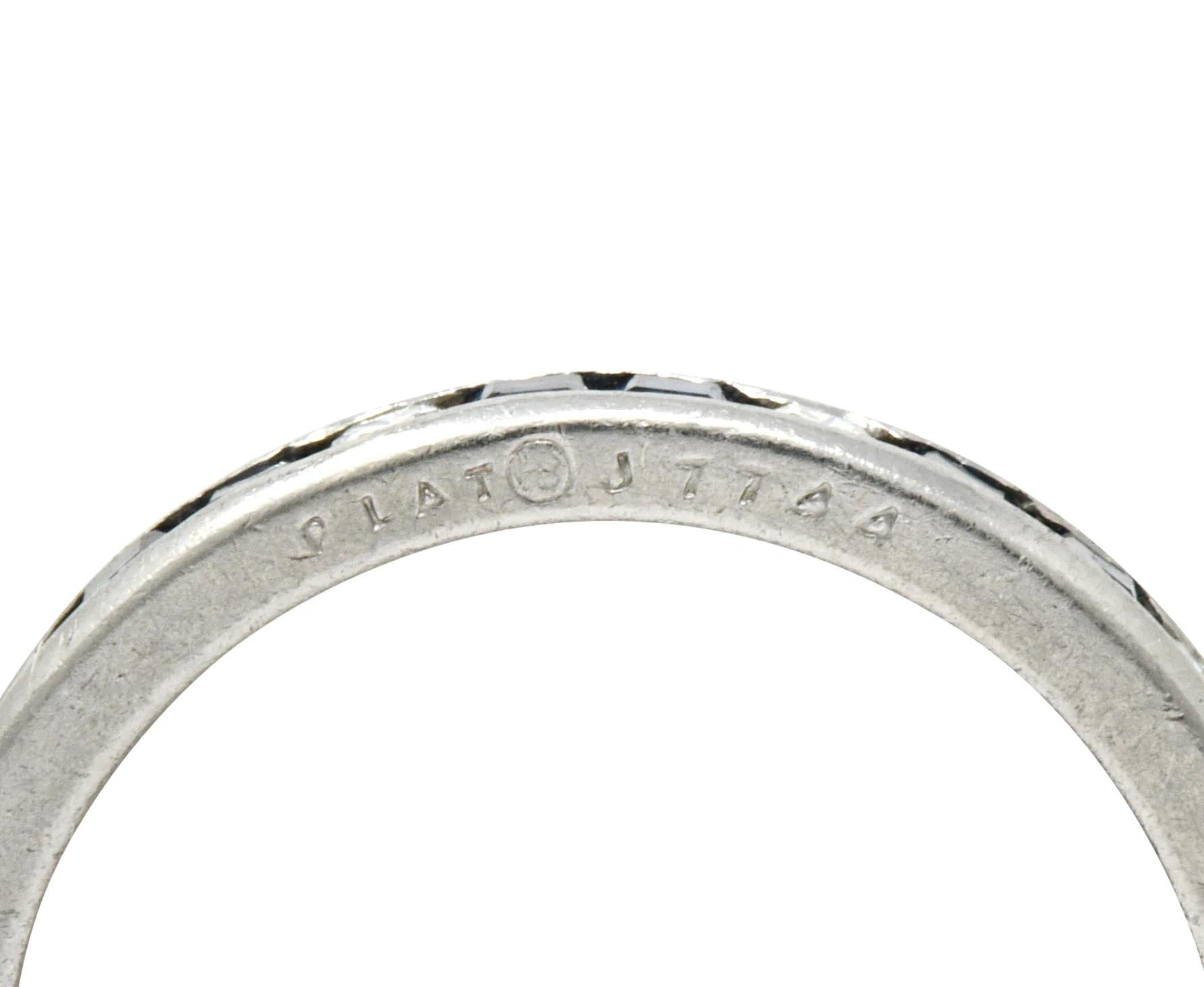Oscar Heyman Brothers 1.10 CTW Sapphire Diamond Platinum Eternity Band Ring - Image 4