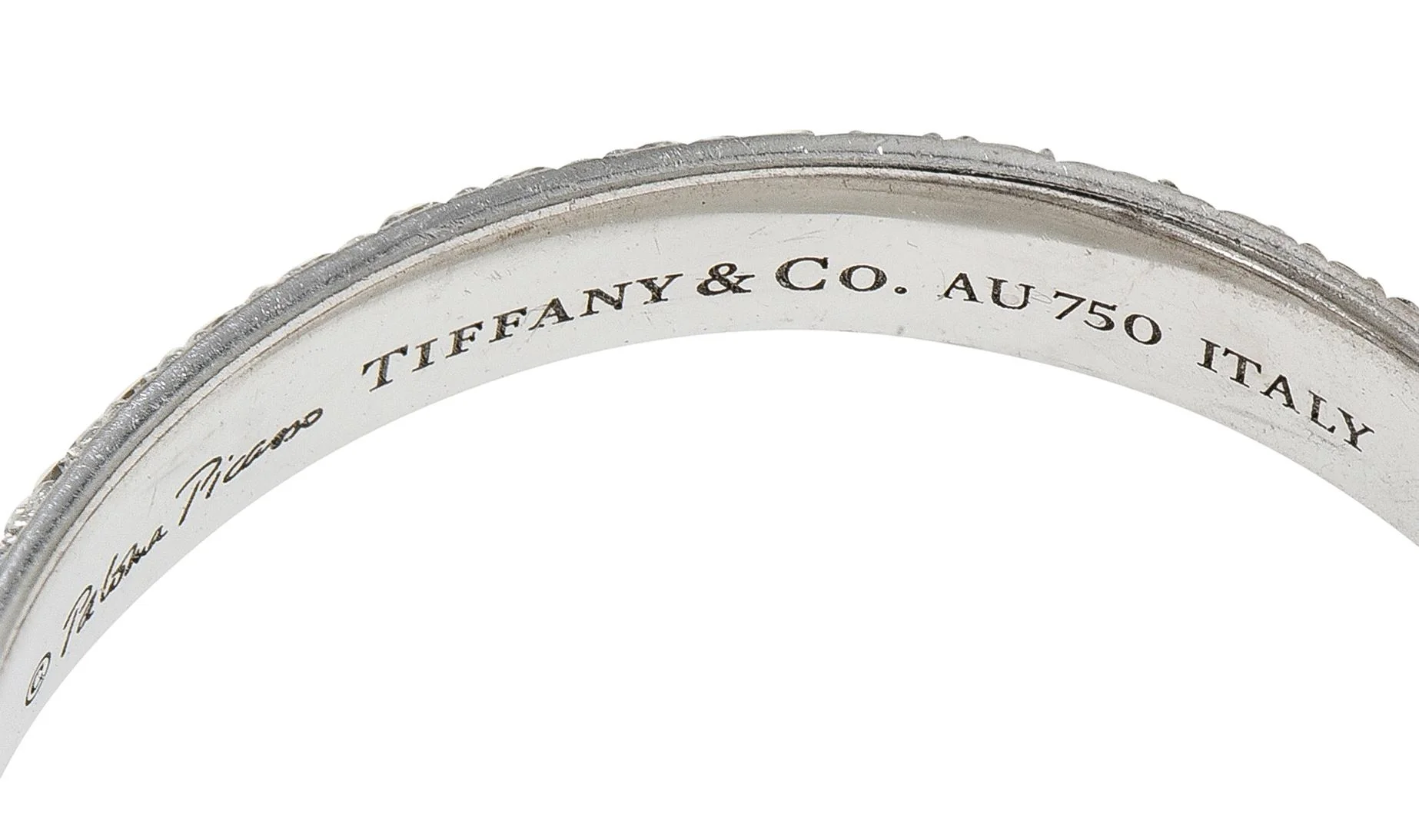 Paloma Picasso Tiffany & Co. Diamond 18 Karat White Gold Vintage Melody Rolling Band Ring - Image 5