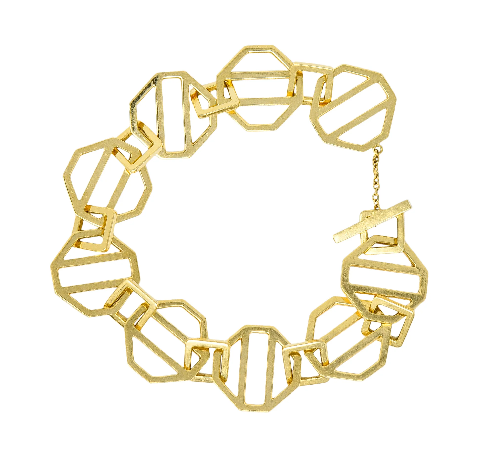 Paloma Picasso Tiffany & Co. Vintage 18 Karat Gold Octagonal Link Bracelet - Image 2