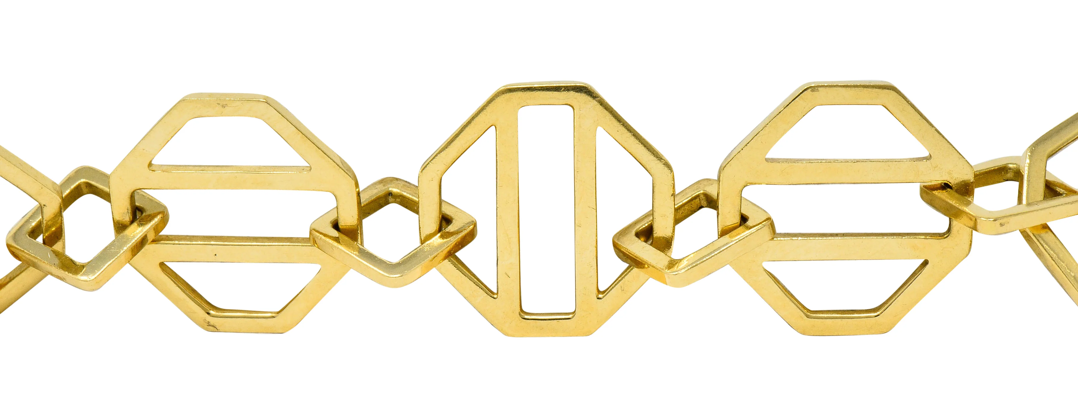 Paloma Picasso Tiffany & Co. Vintage 18 Karat Gold Octagonal Link Bracelet - Image 4