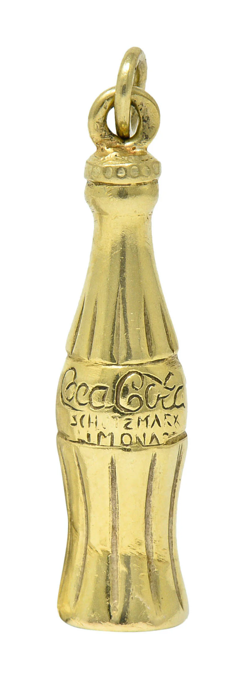 Retro 14 Karat Gold German Coca Cola Bottle Charm - Image 3