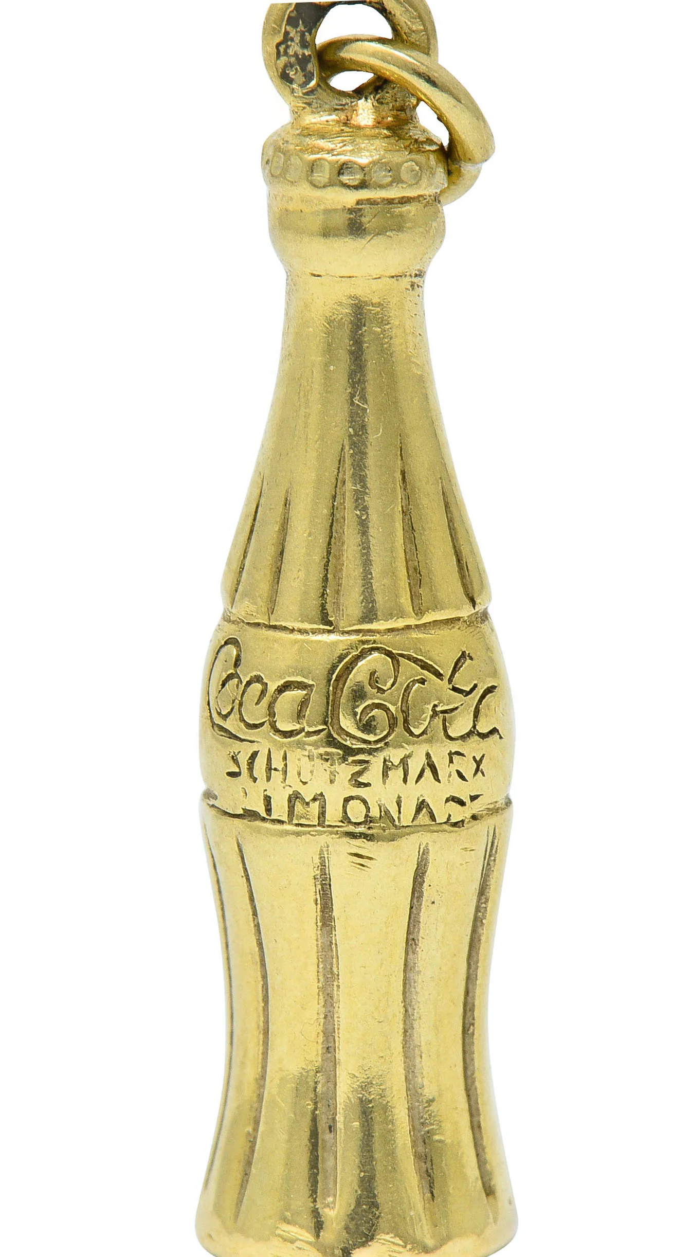 Retro 14 Karat Gold German Coca Cola Bottle Charm - Image 5