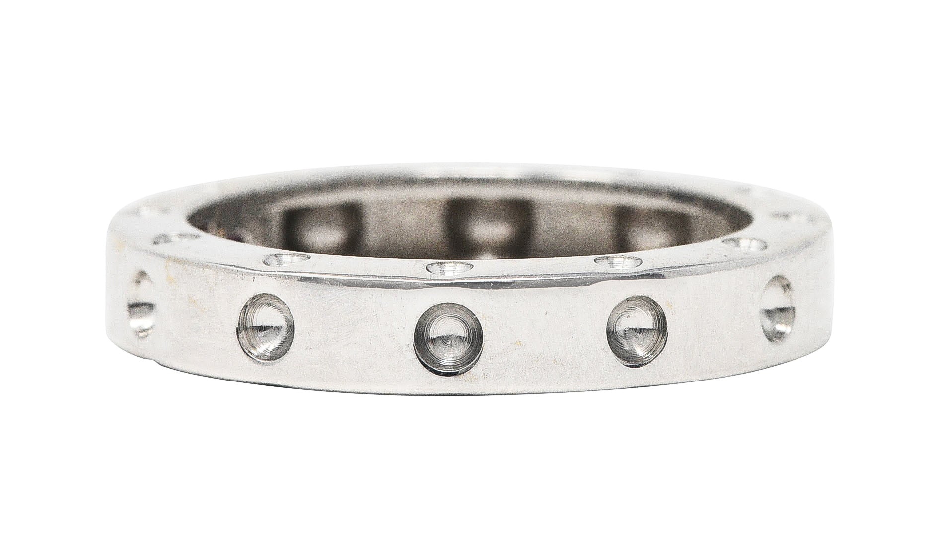 Roberto Coin 18 Karat White Gold Pois Moi Symphony Band Ring - Image 3