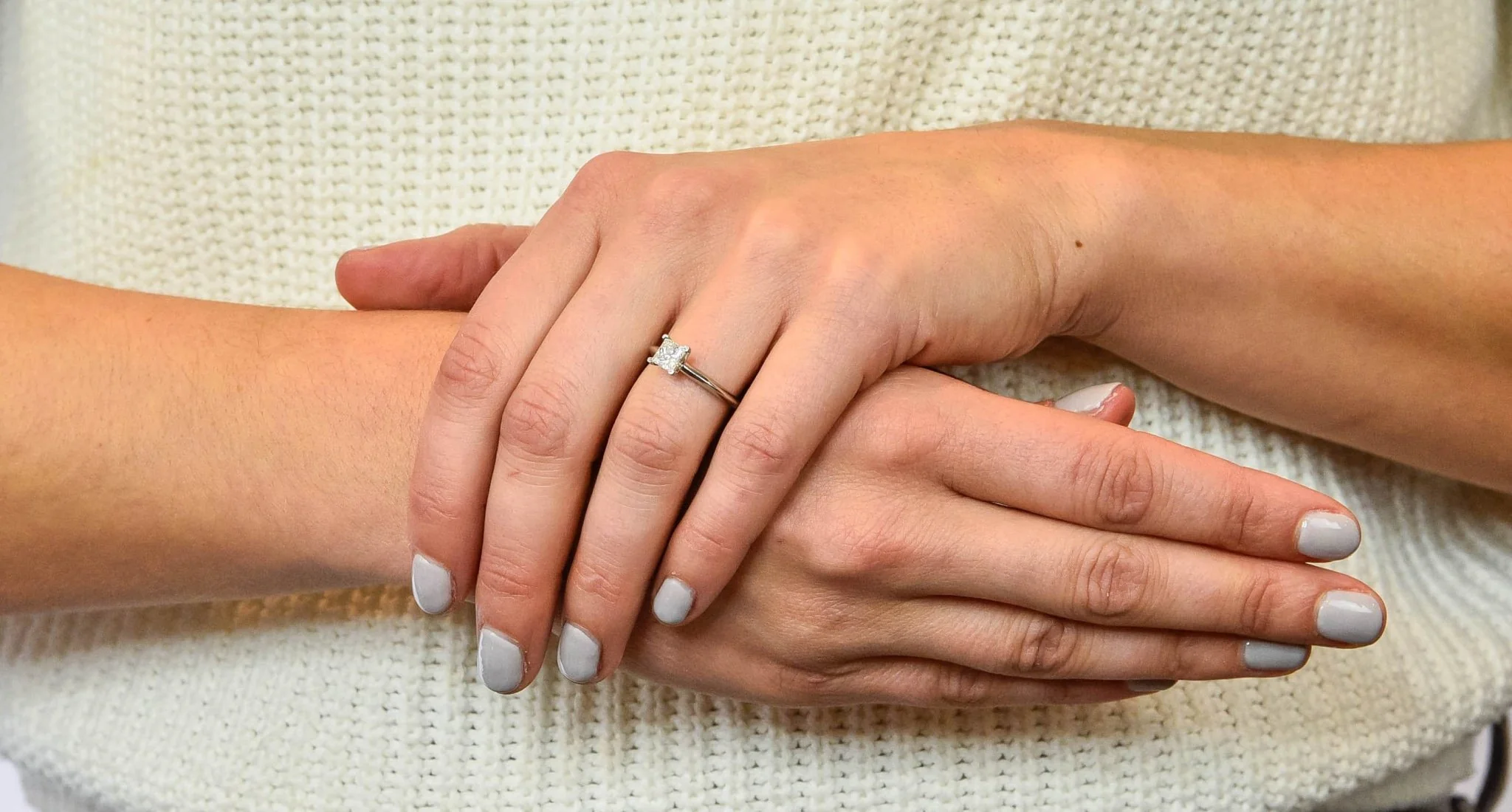 Tiffany & Co. 0.74 Carat Princess Cut Diamond Platinum Solitaire Engagement Ring - Image 8