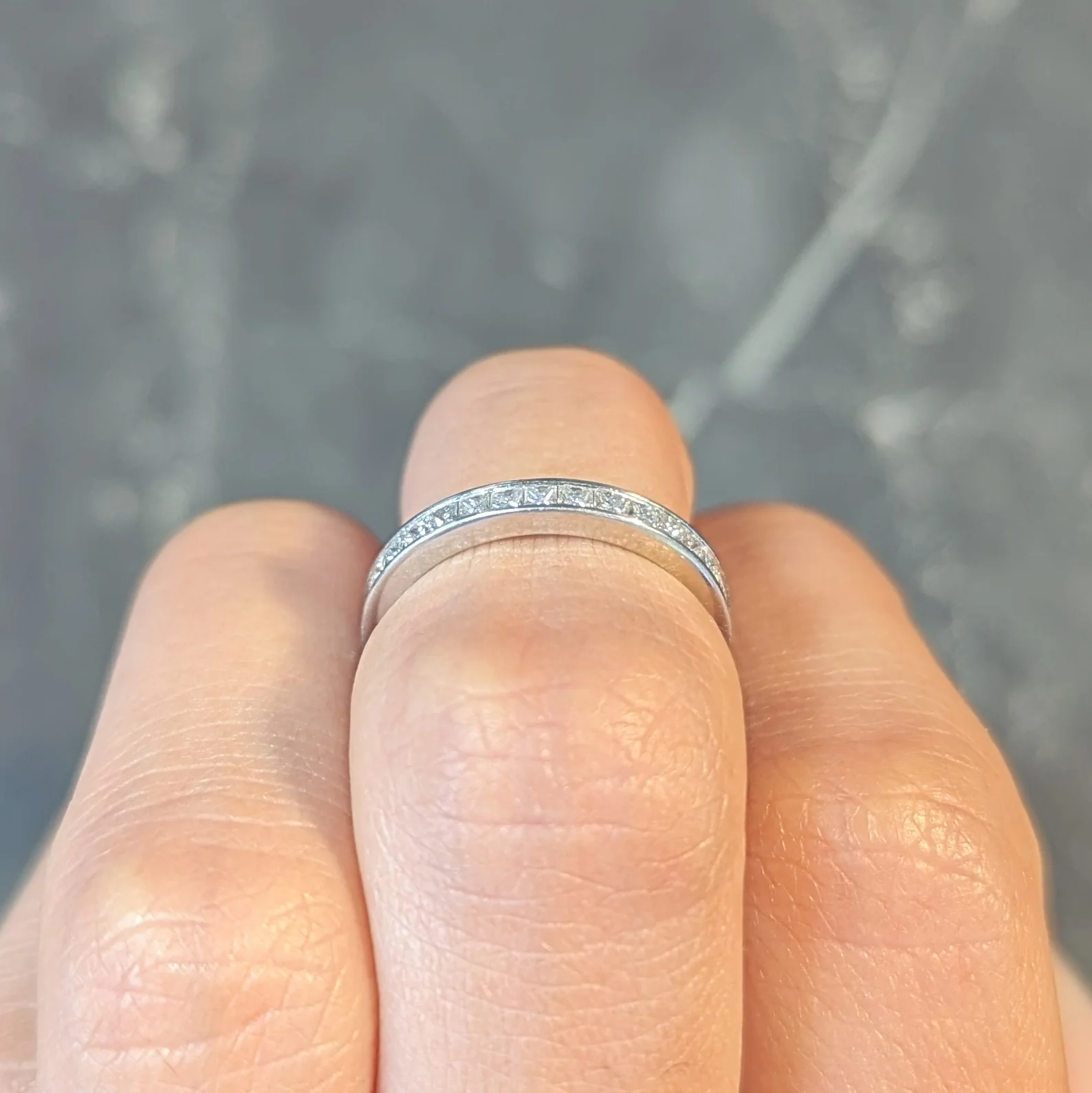 Tiffany & Co. 1.26 CTW Princess Cut Diamond Platinum Eternity Channel Band Ring - Image 10
