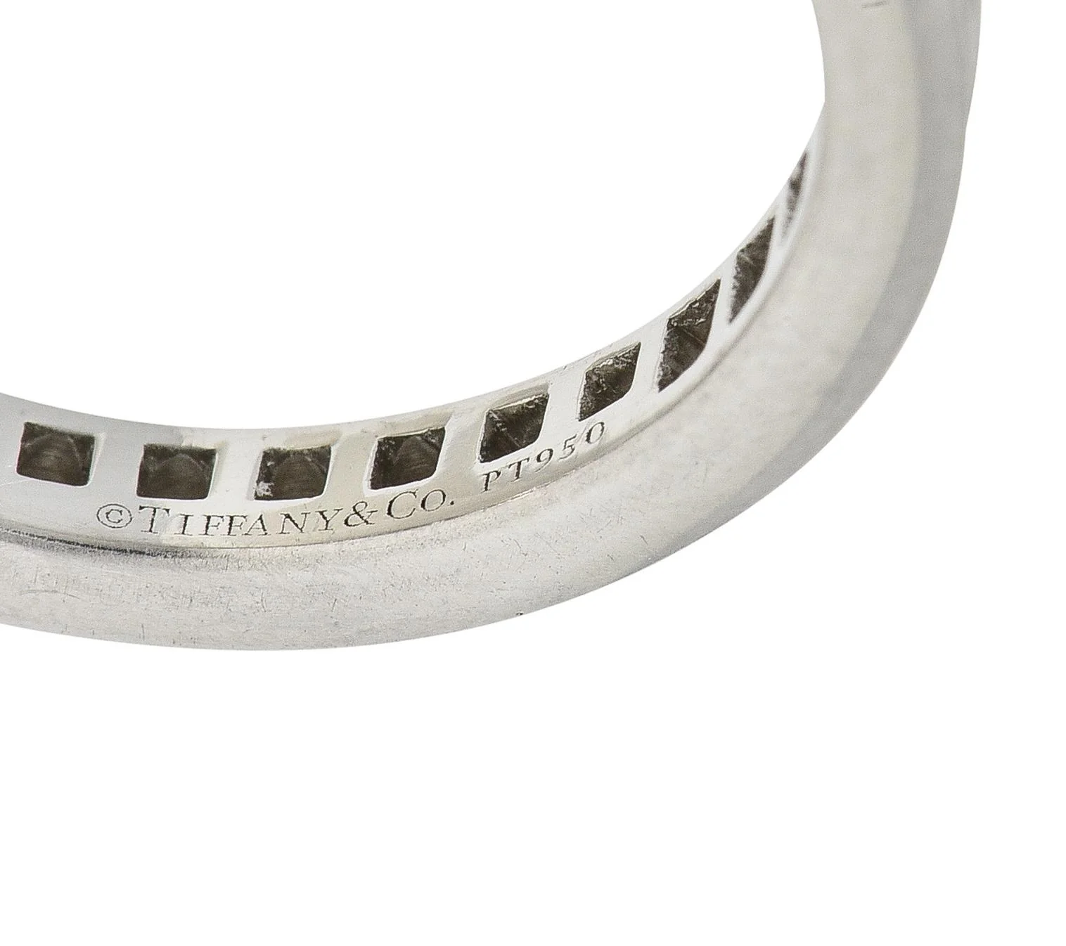 Tiffany & Co. 1.26 CTW Princess Cut Diamond Platinum Eternity Channel Band Ring - Image 5