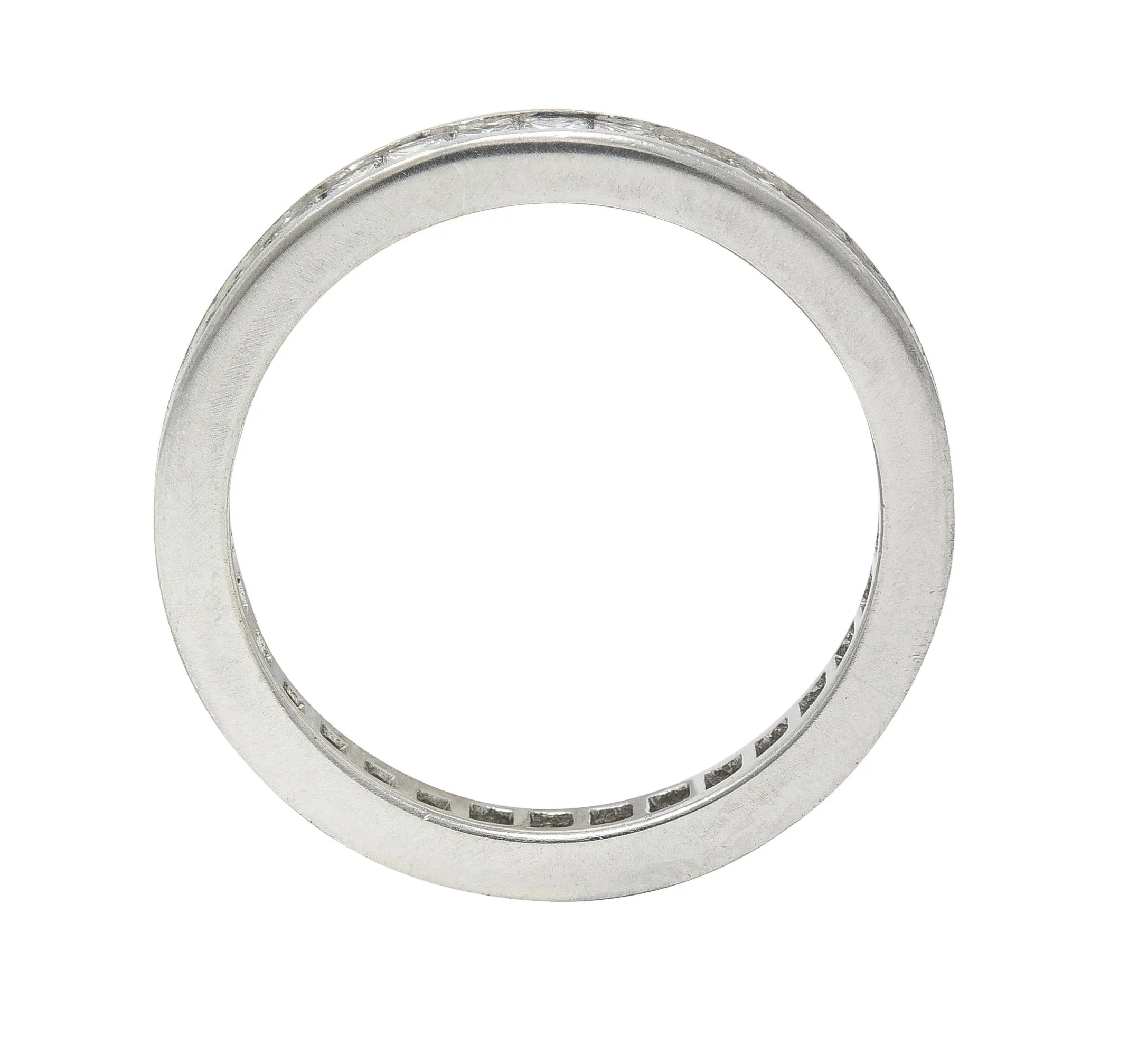 Tiffany & Co. 1.26 CTW Princess Cut Diamond Platinum Eternity Channel Band Ring - Image 7