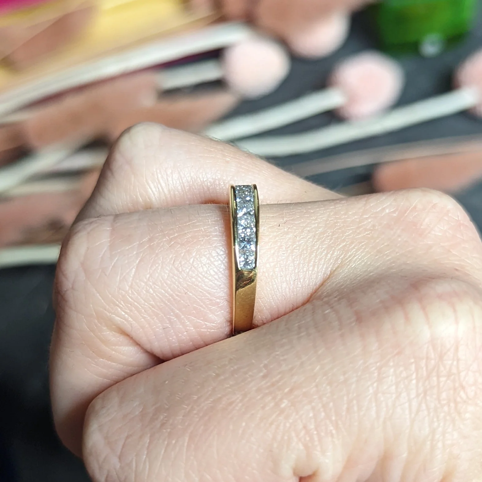 Tiffany & Co. 1.69 CTW Diamond 18 Karat Gold Channel Band Ring - Image 12