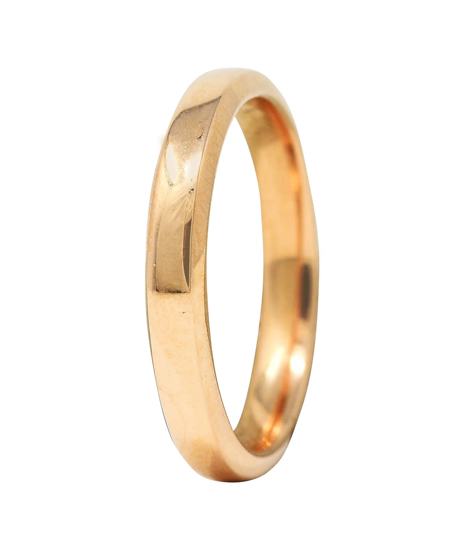 Tiffany & Co. 18 Karat Gold 3MM Wedding Band Ring - Image 7