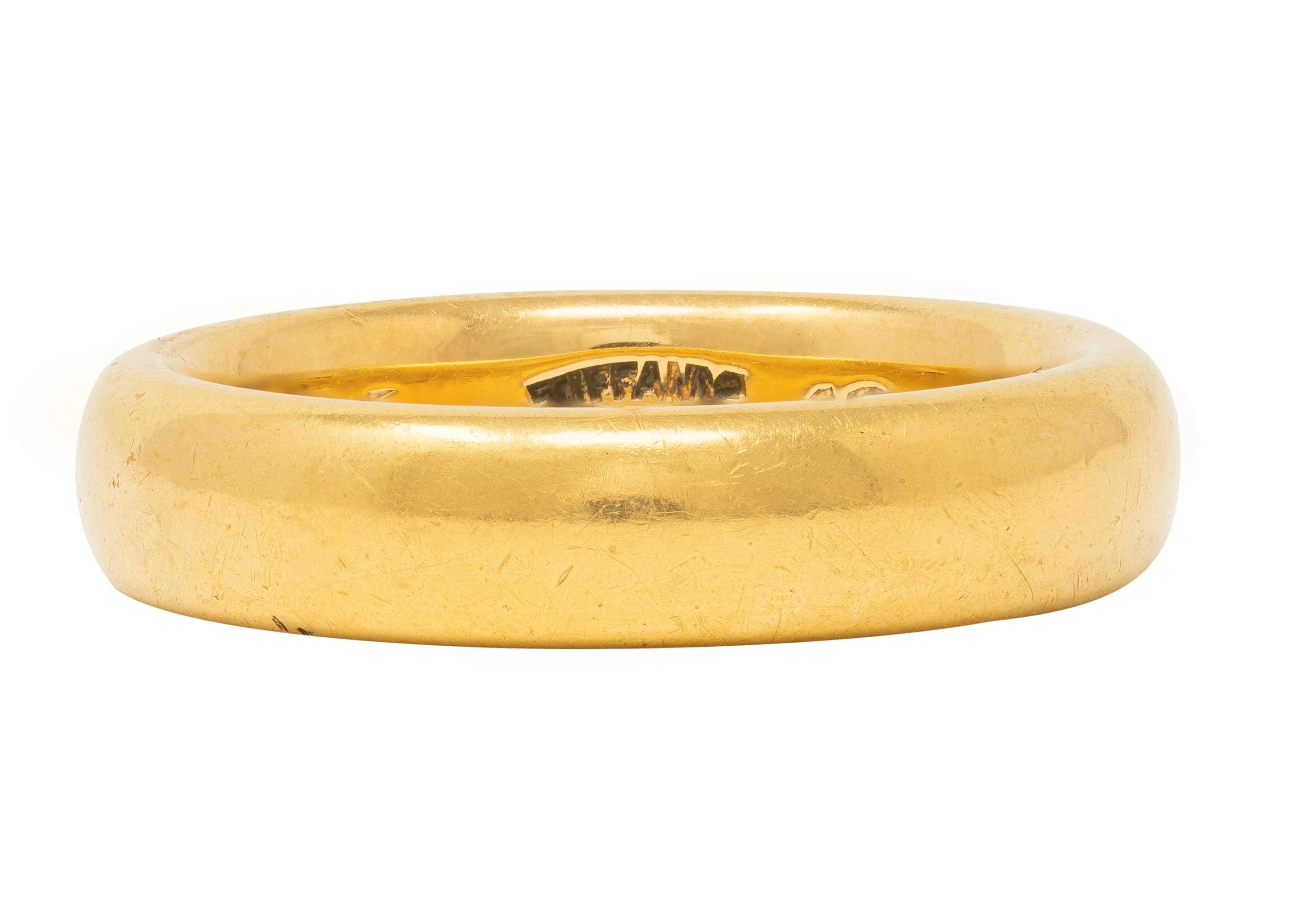 Tiffany & Co. 1905 18 Karat Yellow Gold Inscribed Antique Wedding Band Ring - Image 3