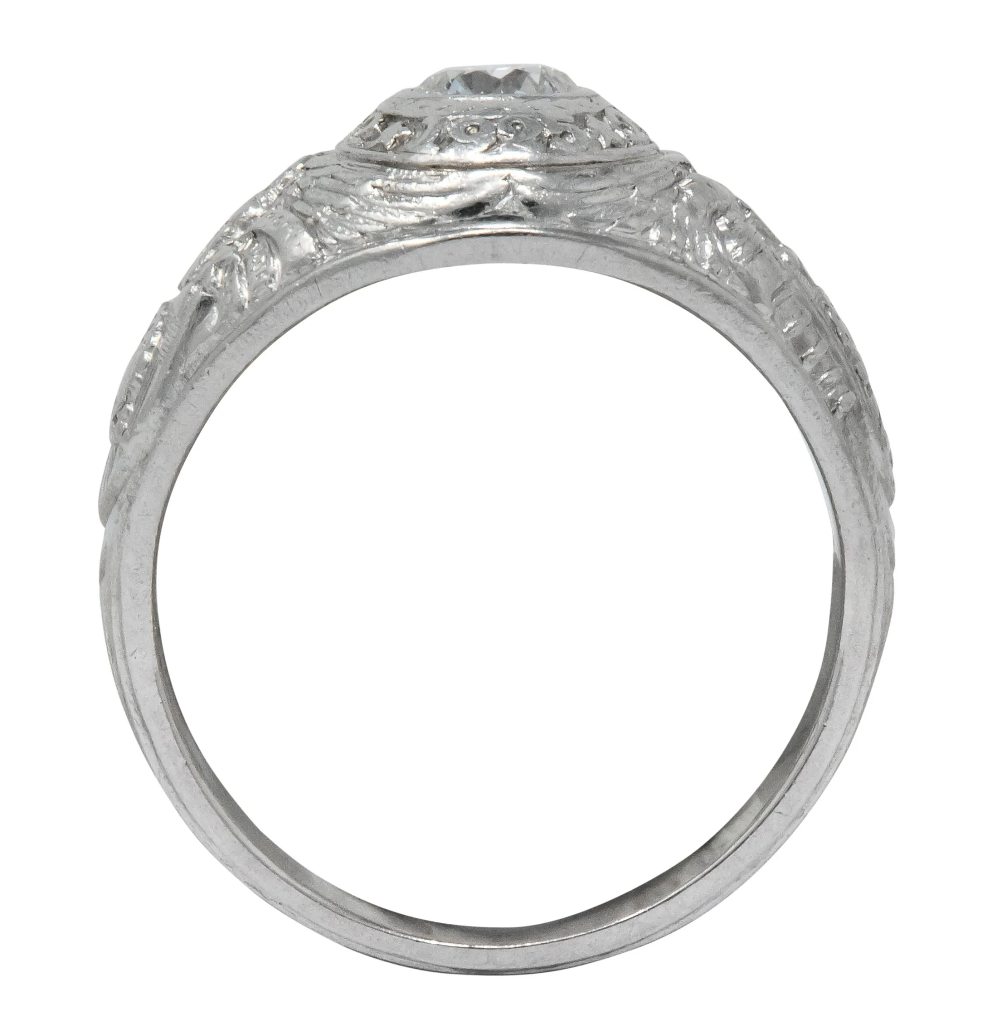 Tiffany & Co. 1925 Diamond Platinum West Point Unisex Class Ring - Image 7