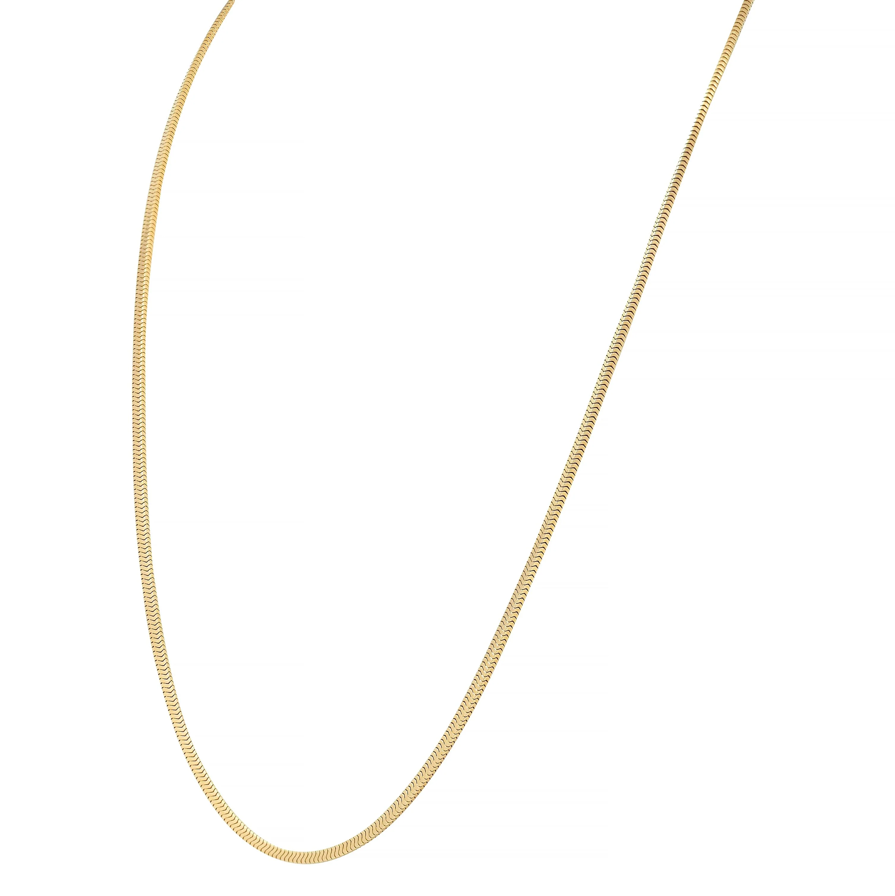 Tiffany & Co. 1970's 14 Karat Yellow Gold Square Snake Chain Vintage Necklace - Image 5