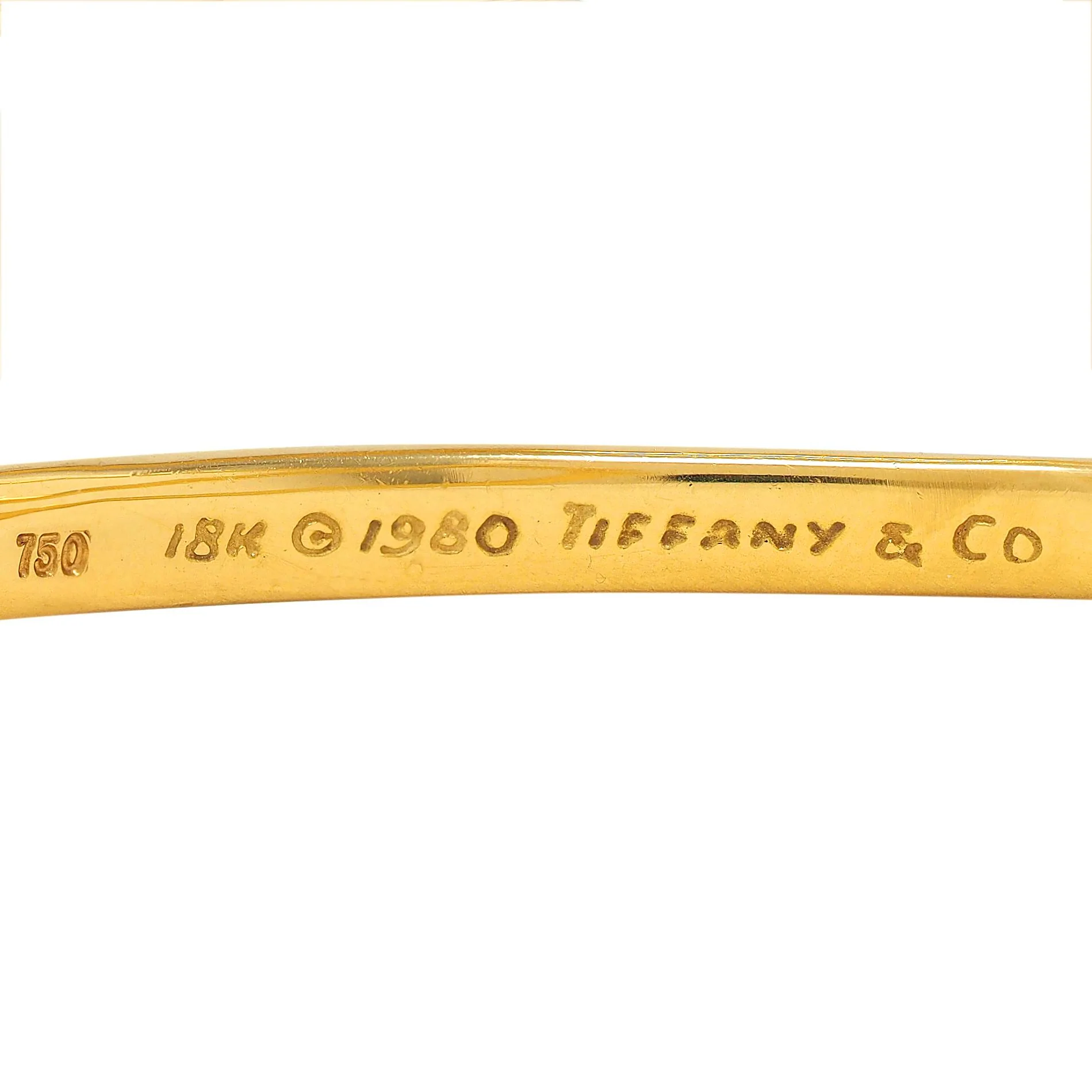 Tiffany & Co. 1980 18 Karat Yellow Gold Vintage Loose Loop Cuff Bracelet - Image 6
