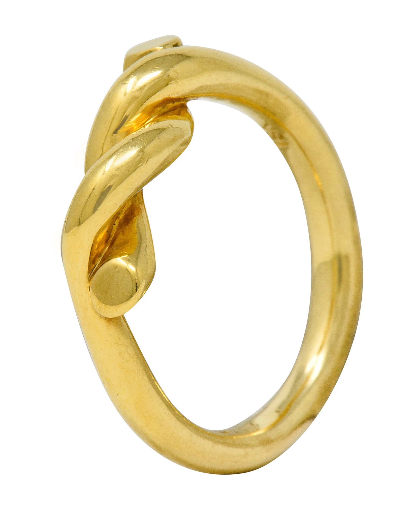 Tiffany & Co. 1980's Vintage 18 Karat Gold Twisted Knot Band Ring - Image 10