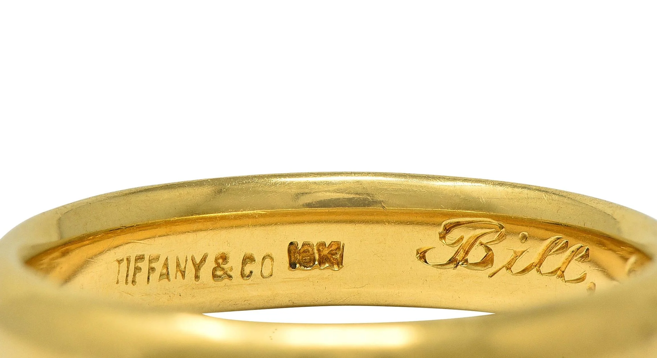 Tiffany & Co. 1983 18 Karat Yellow Gold Vintage Forever Unisex Wedding Band Ring - Image 4