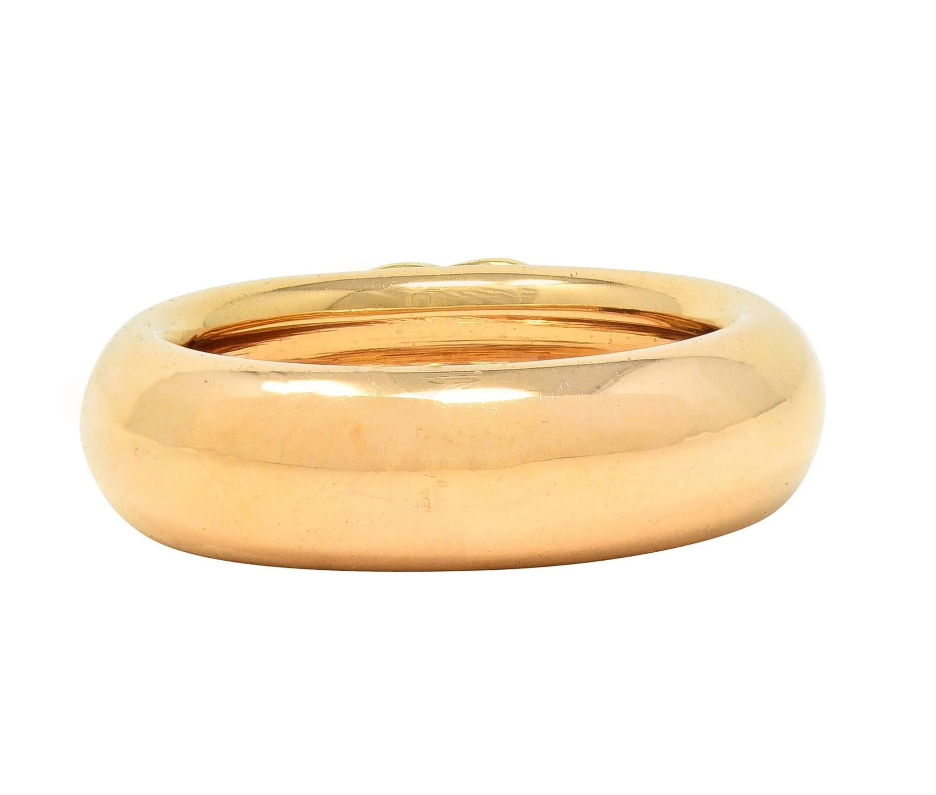 Tiffany & Co. 1993 18 Karat Two-Tone Gold Vintage Friendship Heart Band Ring - Image 3