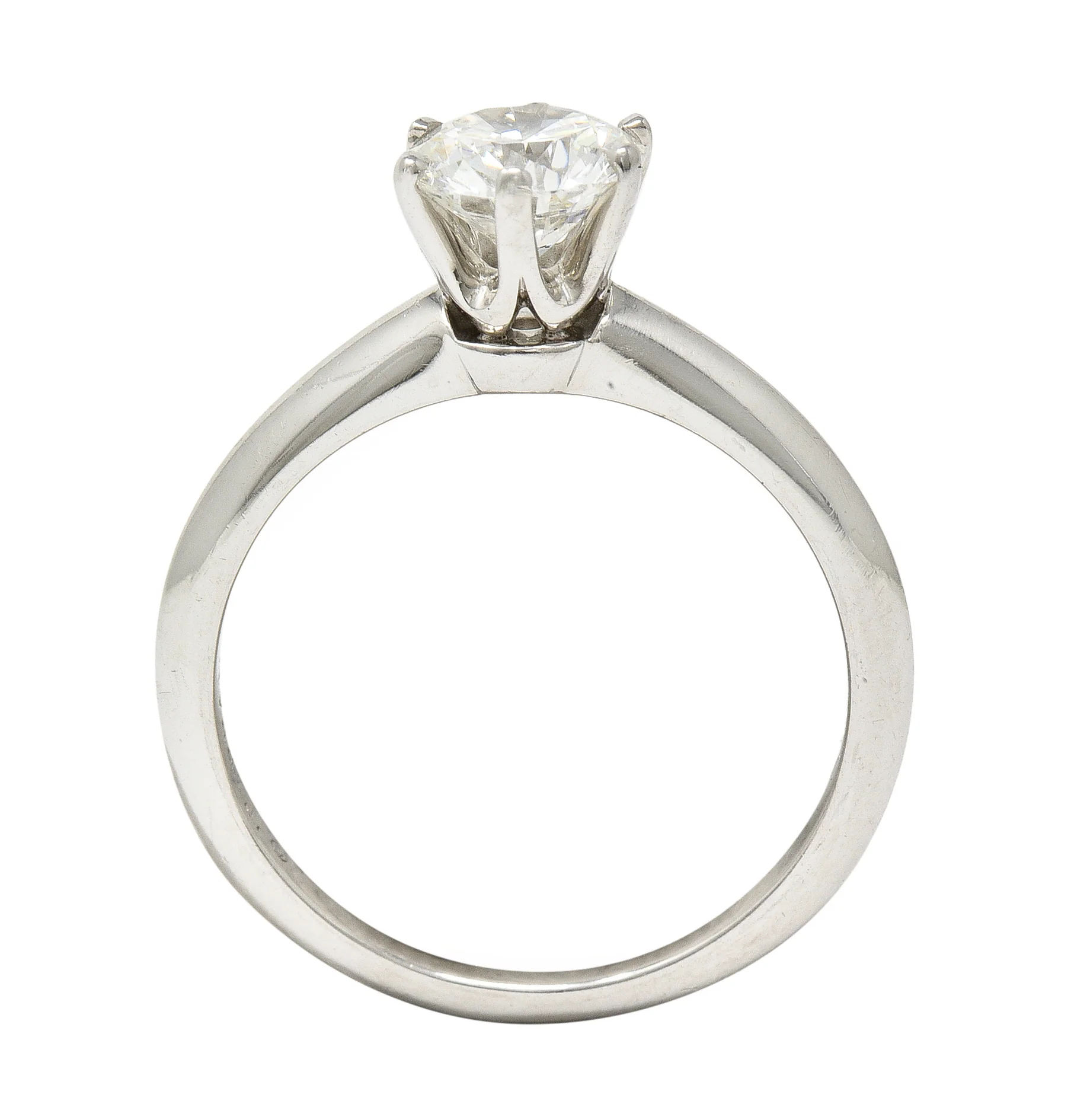 Tiffany & Co. Contemporary 0.90 CTW Diamond Platinum Engagement Ring - Image 10