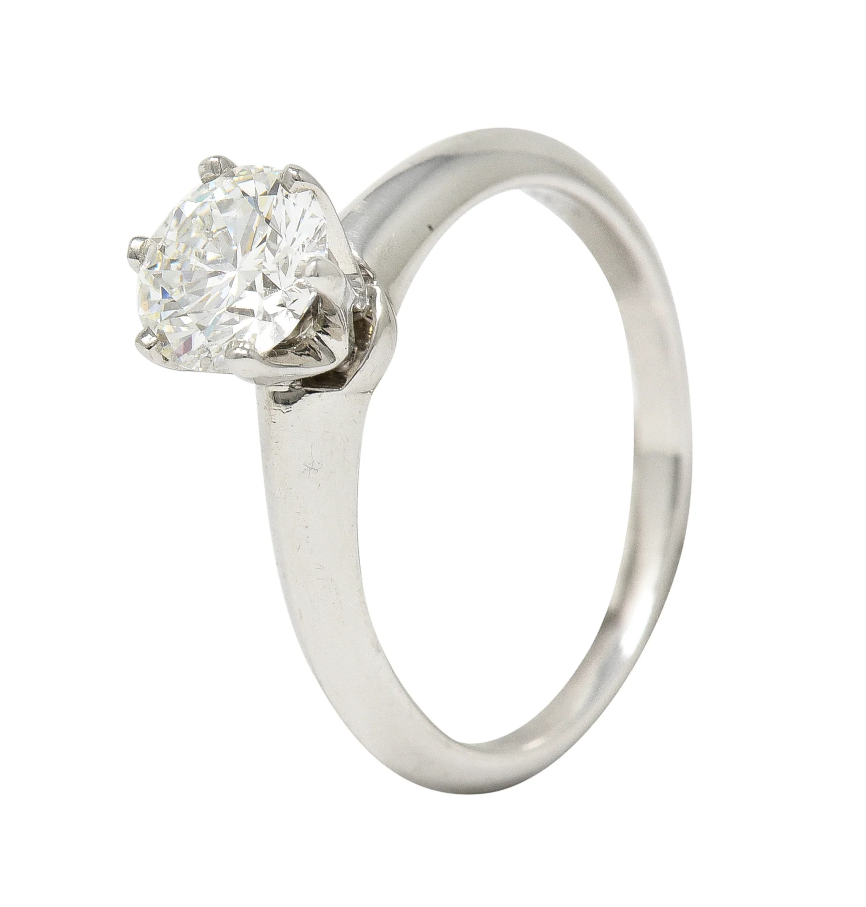 Tiffany & Co. Contemporary 0.90 CTW Diamond Platinum Engagement Ring - Image 11