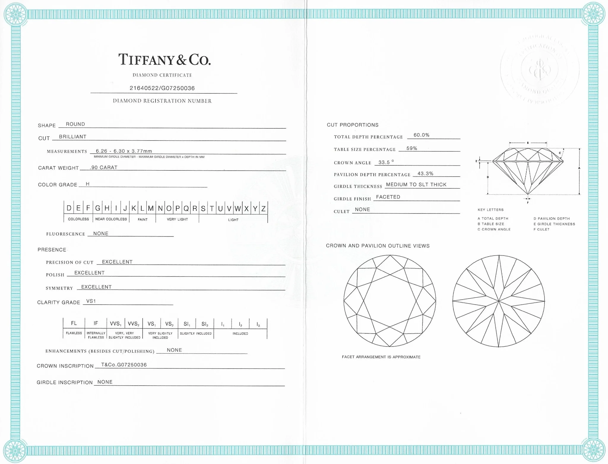 Tiffany & Co. Contemporary 0.90 CTW Diamond Platinum Engagement Ring - Image 12