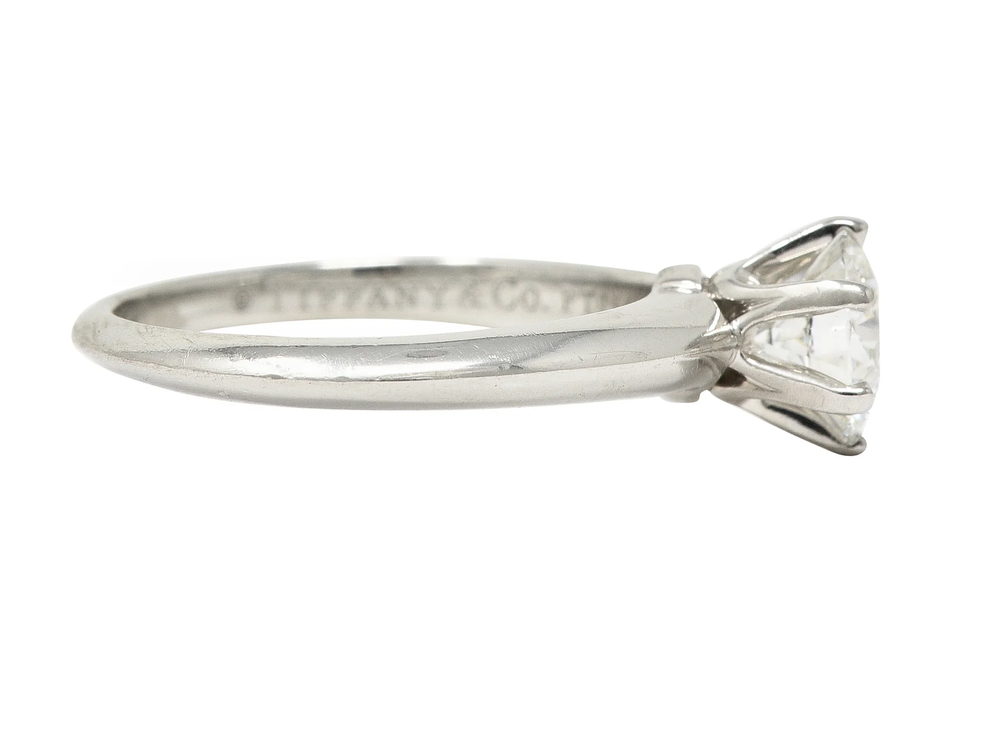 Tiffany & Co. Contemporary 0.90 CTW Diamond Platinum Engagement Ring - Image 3