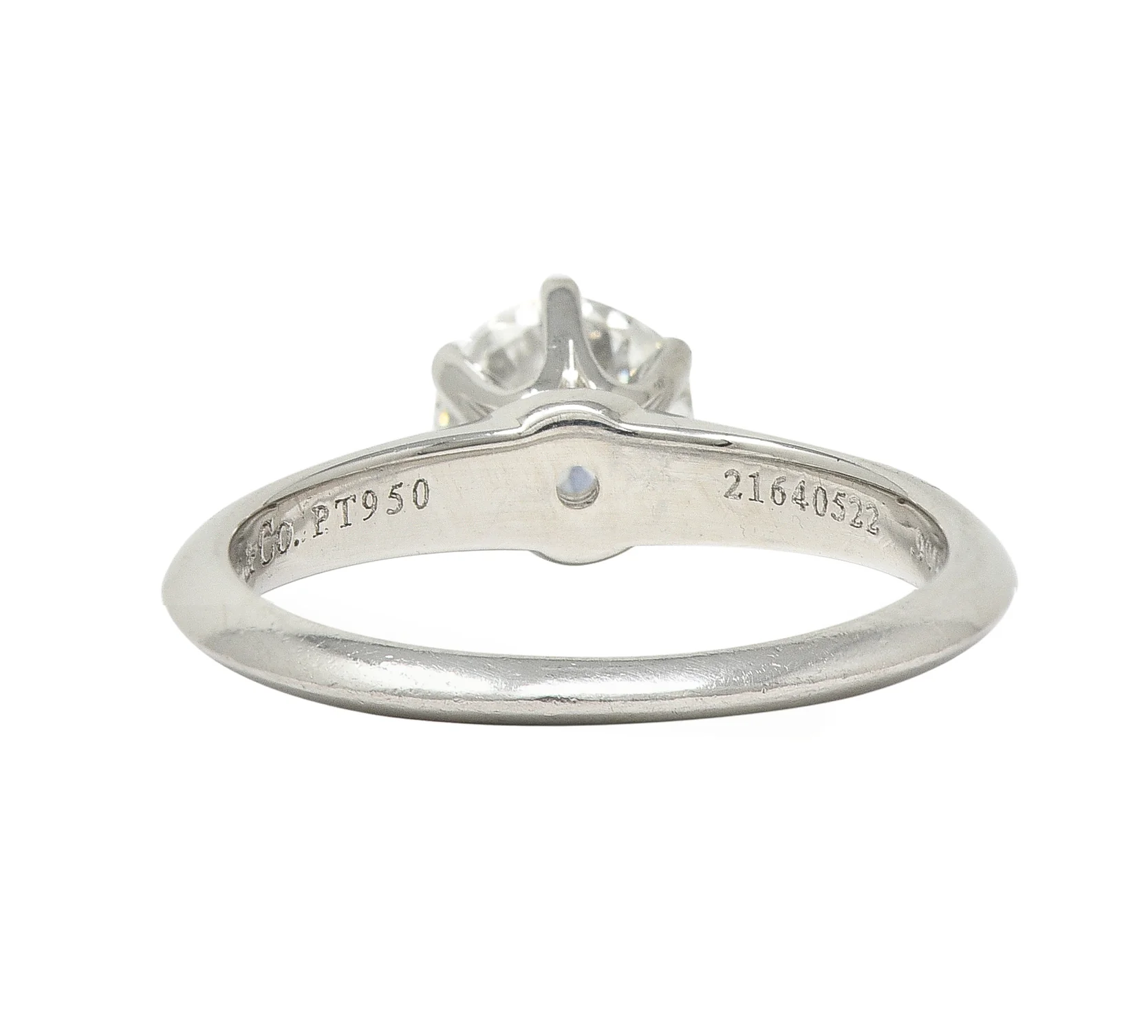 Tiffany & Co. Contemporary 0.90 CTW Diamond Platinum Engagement Ring - Image 4