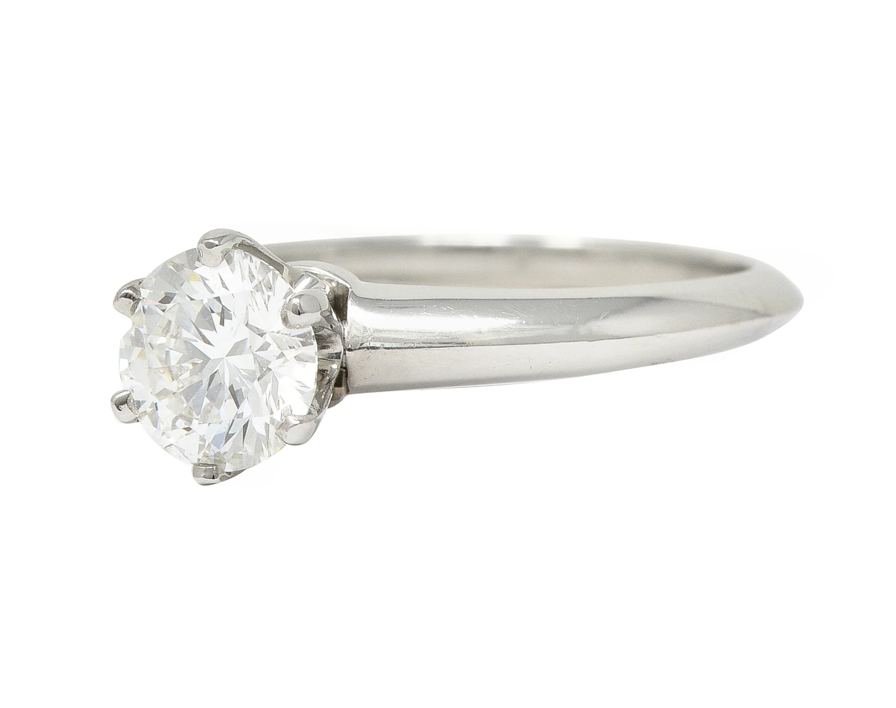 Tiffany & Co. Contemporary 0.90 CTW Diamond Platinum Engagement Ring - Image 6