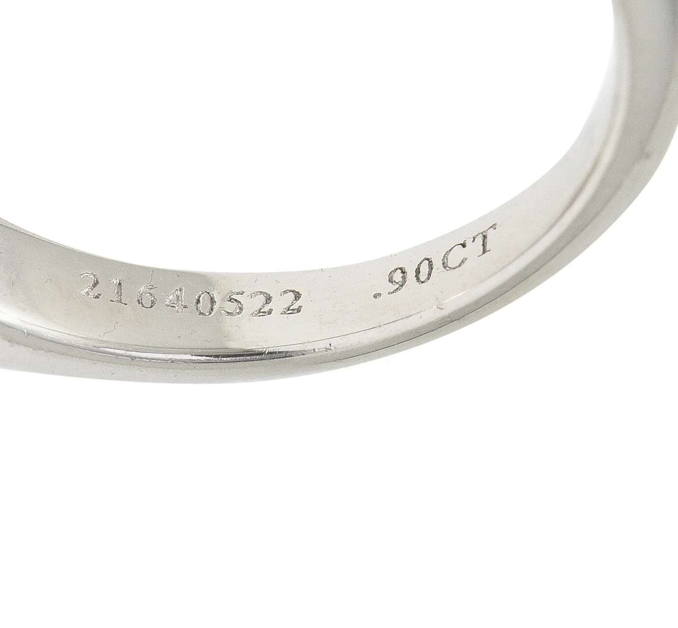 Tiffany & Co. Contemporary 0.90 CTW Diamond Platinum Engagement Ring - Image 8