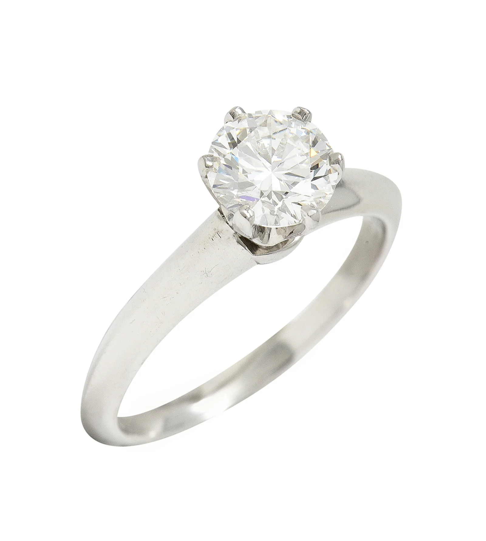 Tiffany & Co. Contemporary 0.90 CTW Diamond Platinum Engagement Ring - Image 9