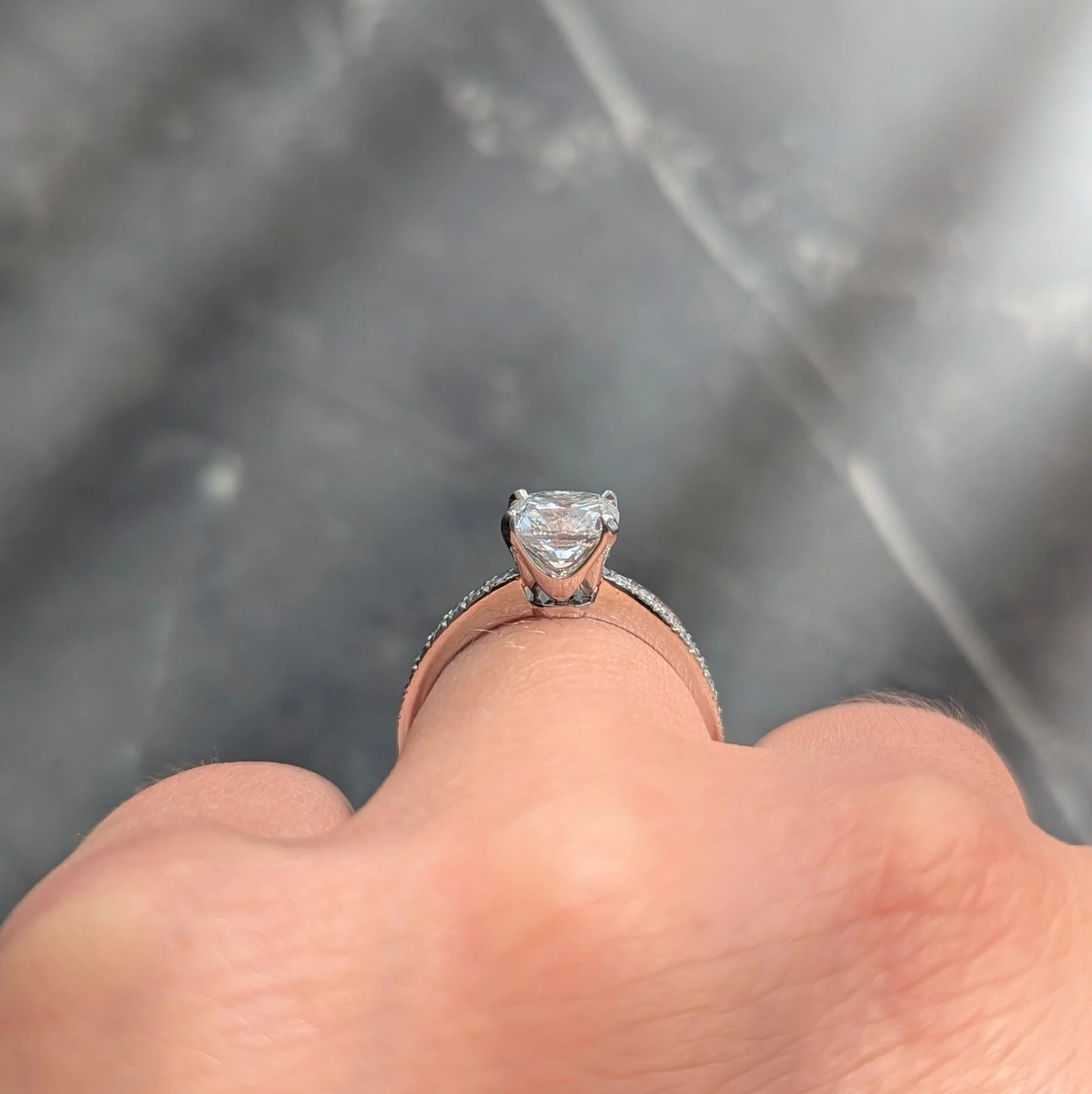 Tiffany & Co. Contemporary 1.59 CTW Cushion Brilliant Diamond Platinum Engagement Ring - Image 14