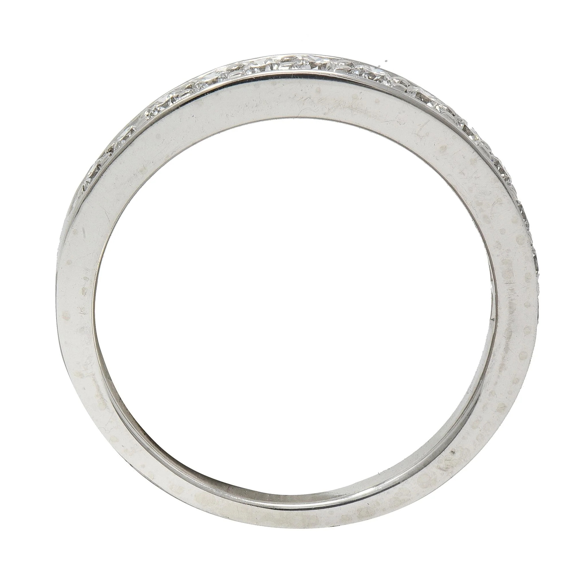 Tiffany & Co. Contemporary Round Brilliant Diamond Platinum Wedding Band Ring - Image 7