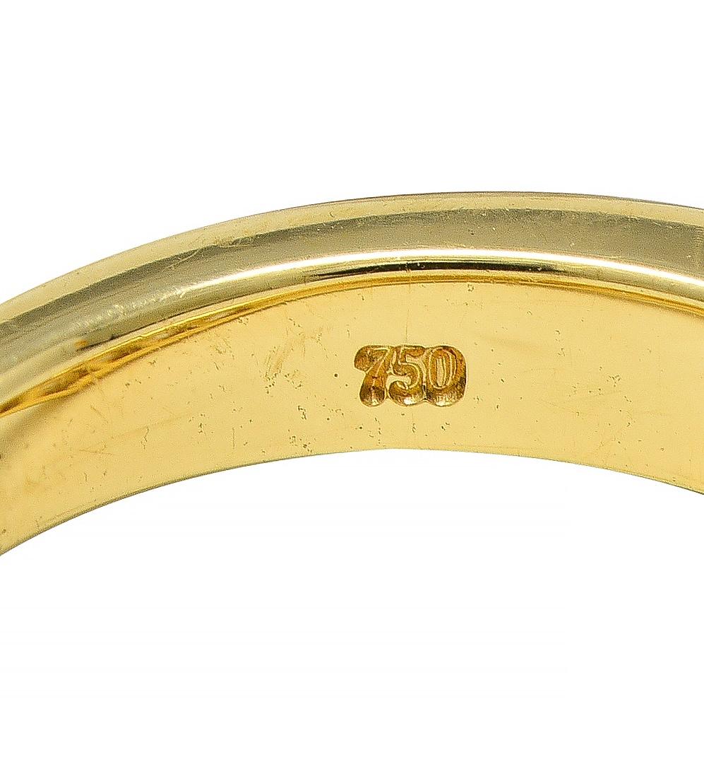 Tiffany & Co. Diamond 18 Karat Yellow Gold Chevron Contour V Band Ring - Image 6