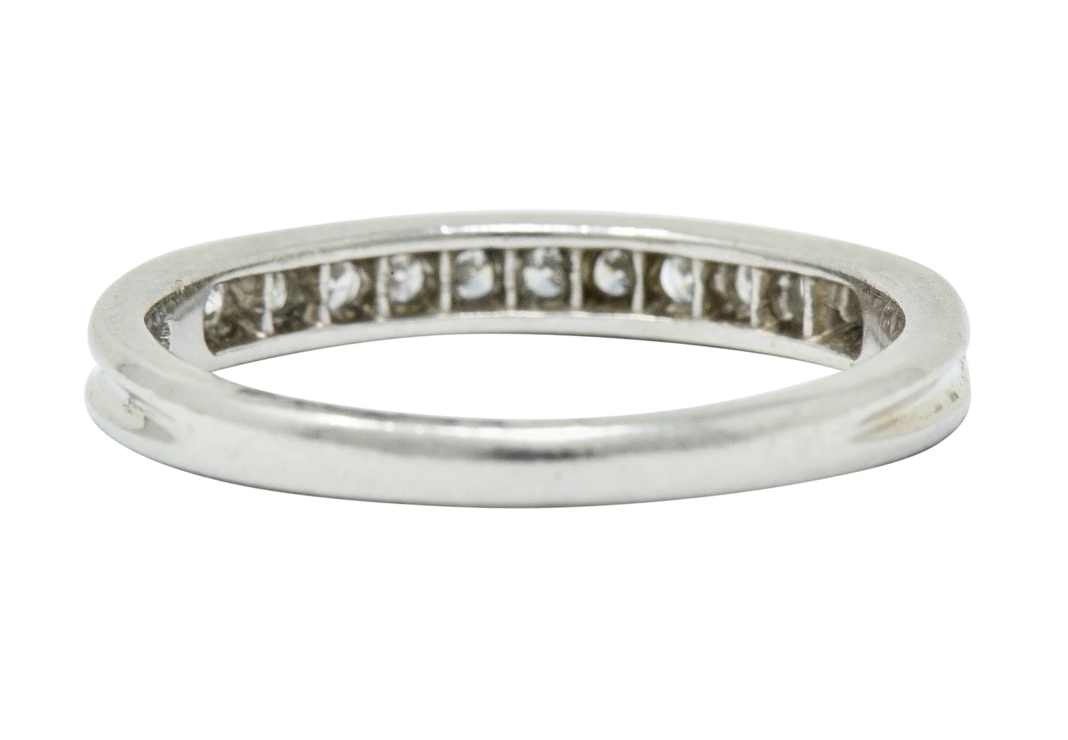 Tiffany & Co. Diamond Platinum Channel Anniversary Band Ring - Image 4