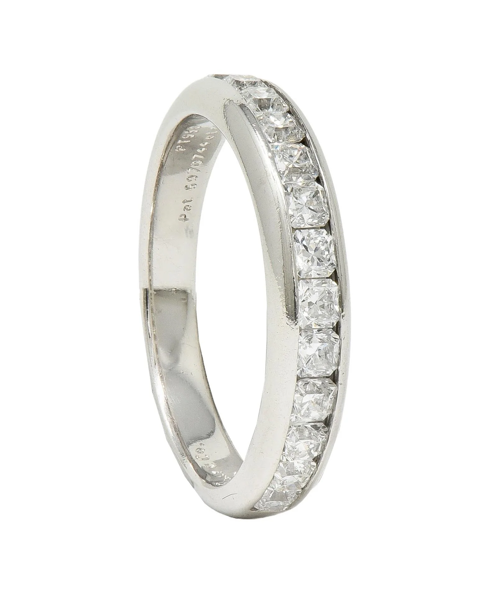 Tiffany & Co. Lucida Cut Diamond Platinum Contemporary Channel Band Ring - Image 11